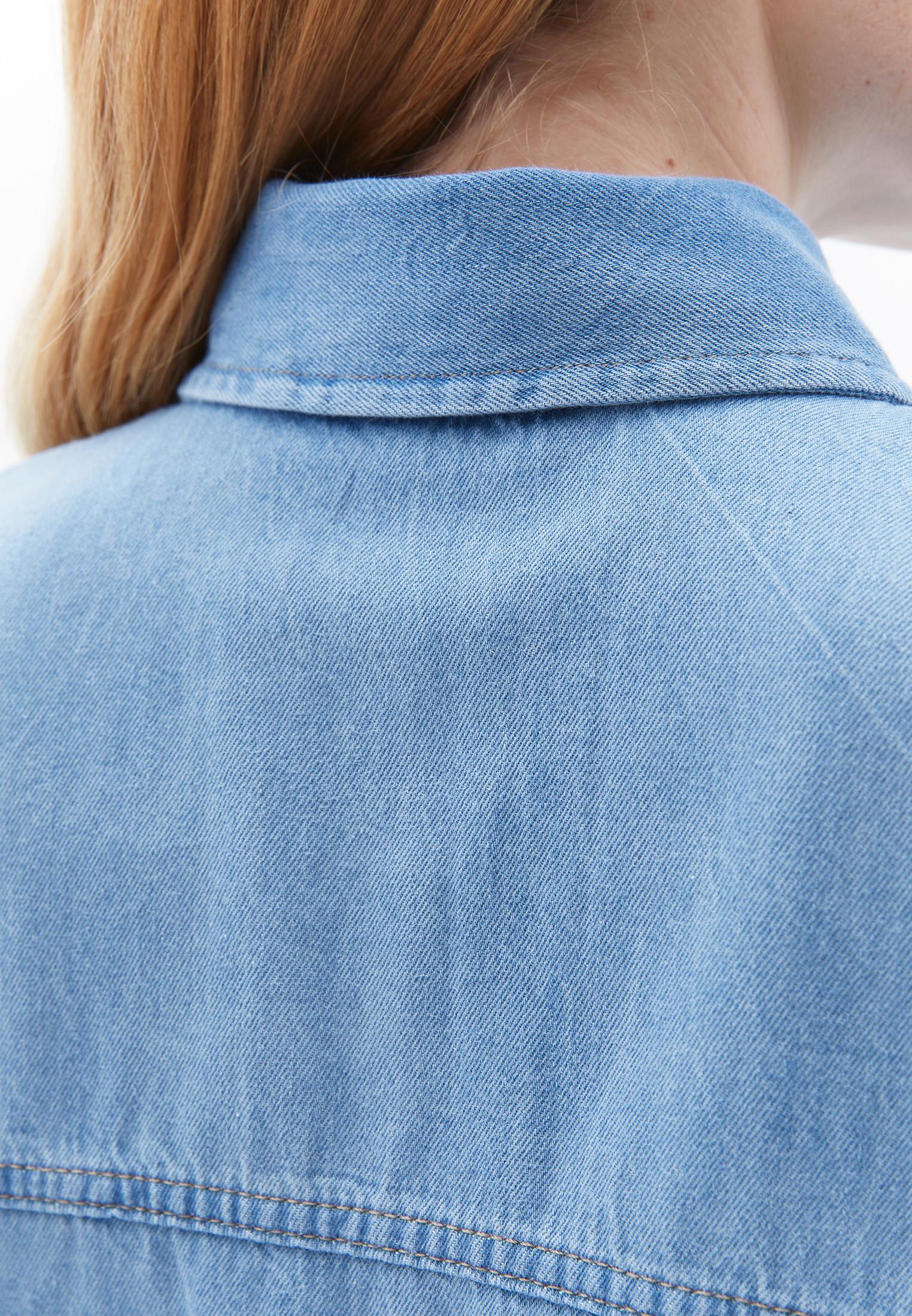 Cotton Shirt With Pockets - LIGHT BLUE DENIM
