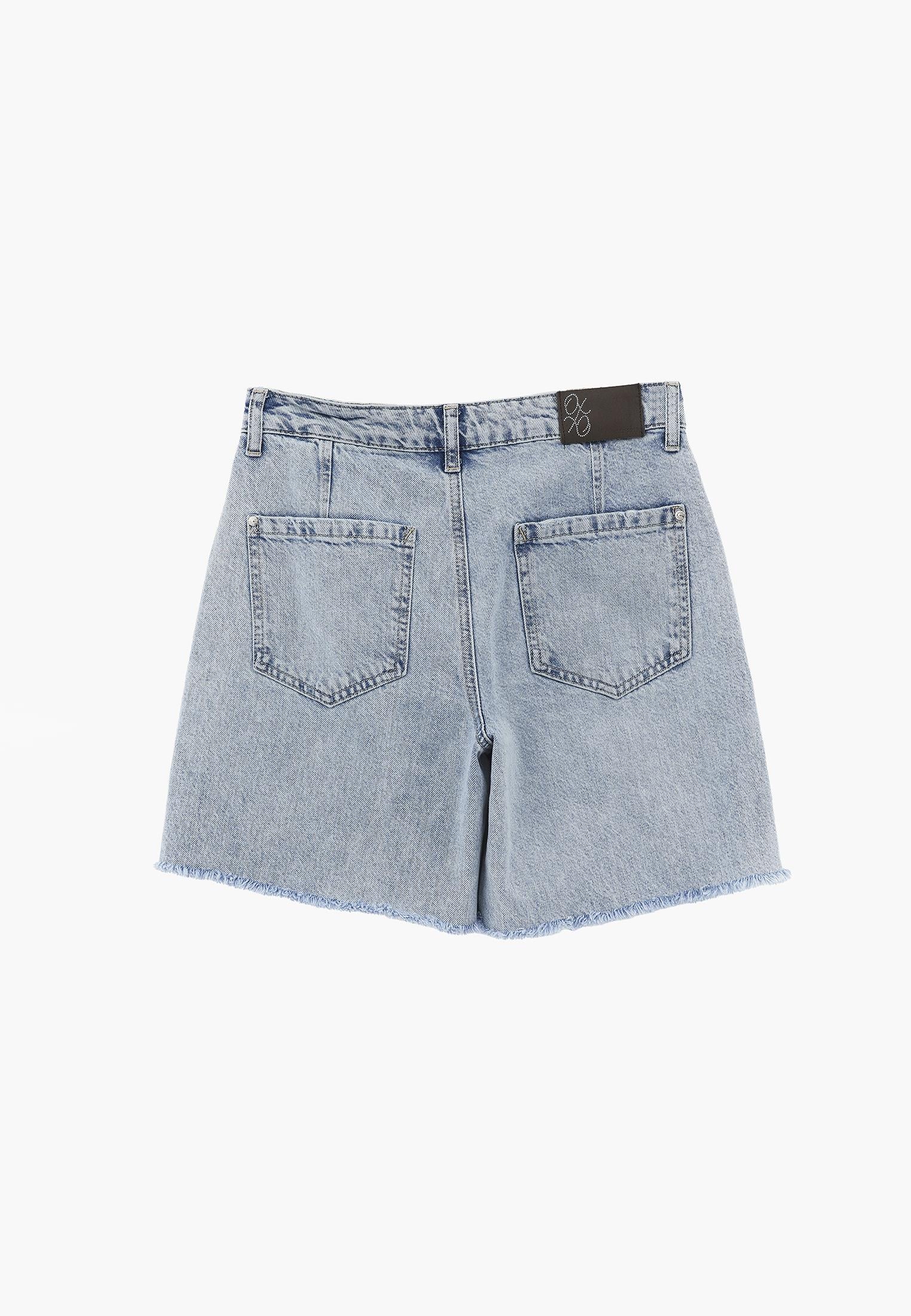 Pocket Detailed Short Shorts - LIGHT BLUE DENIM