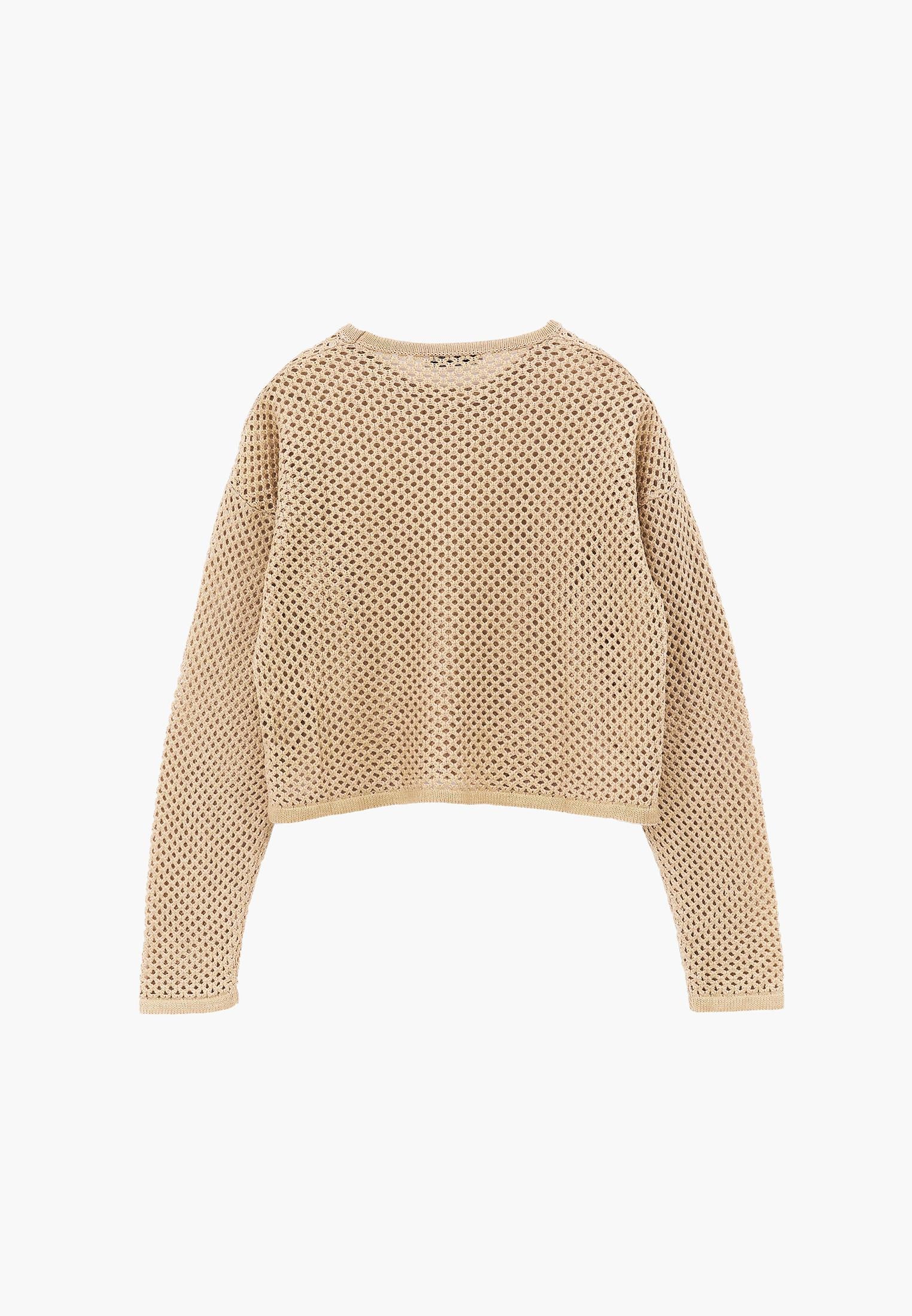 Comfy Cropped Pullover - LIGHT GOLD
