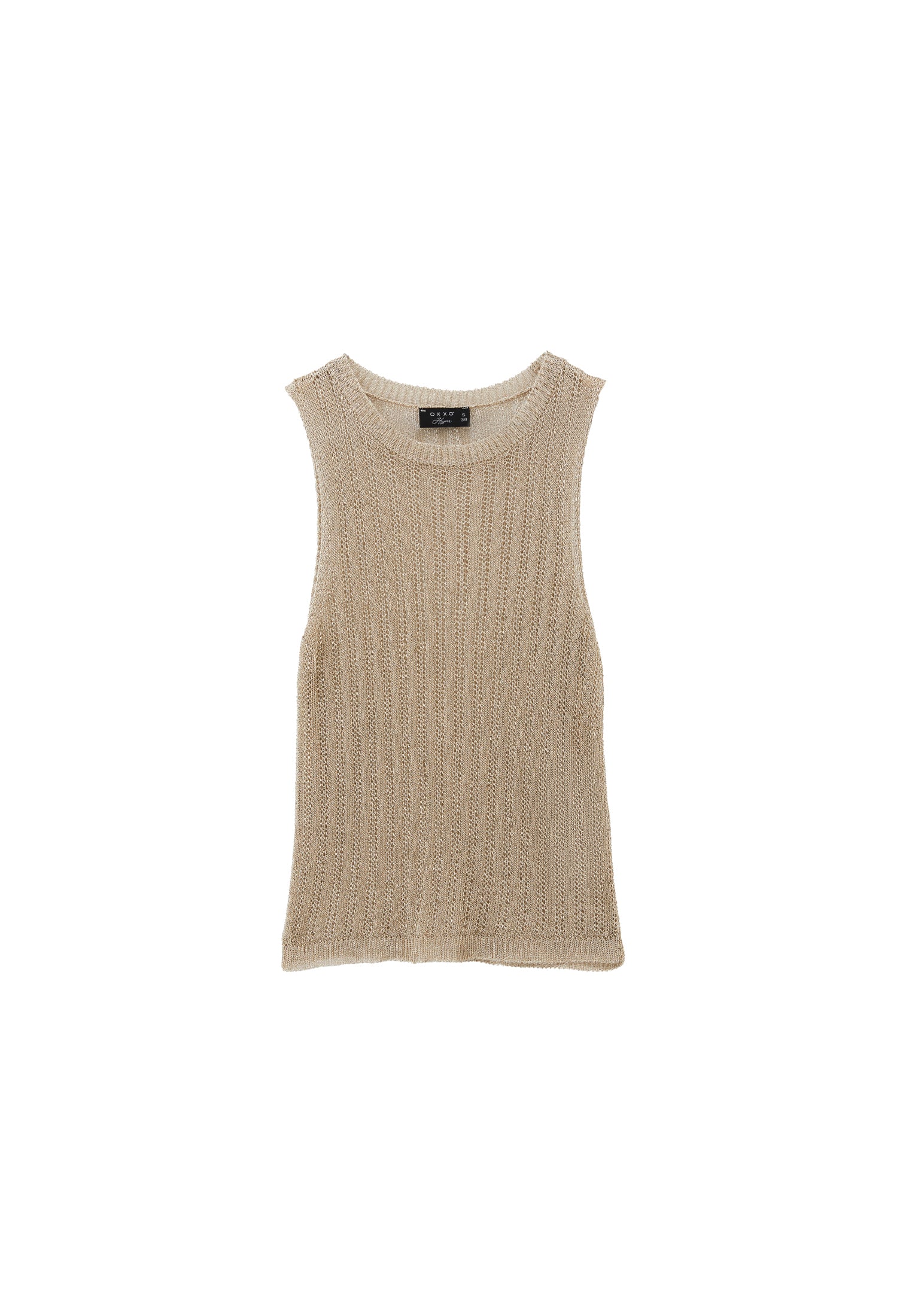 Standard Crew Neck Relaxed Tank Top - LIGHT GOLD