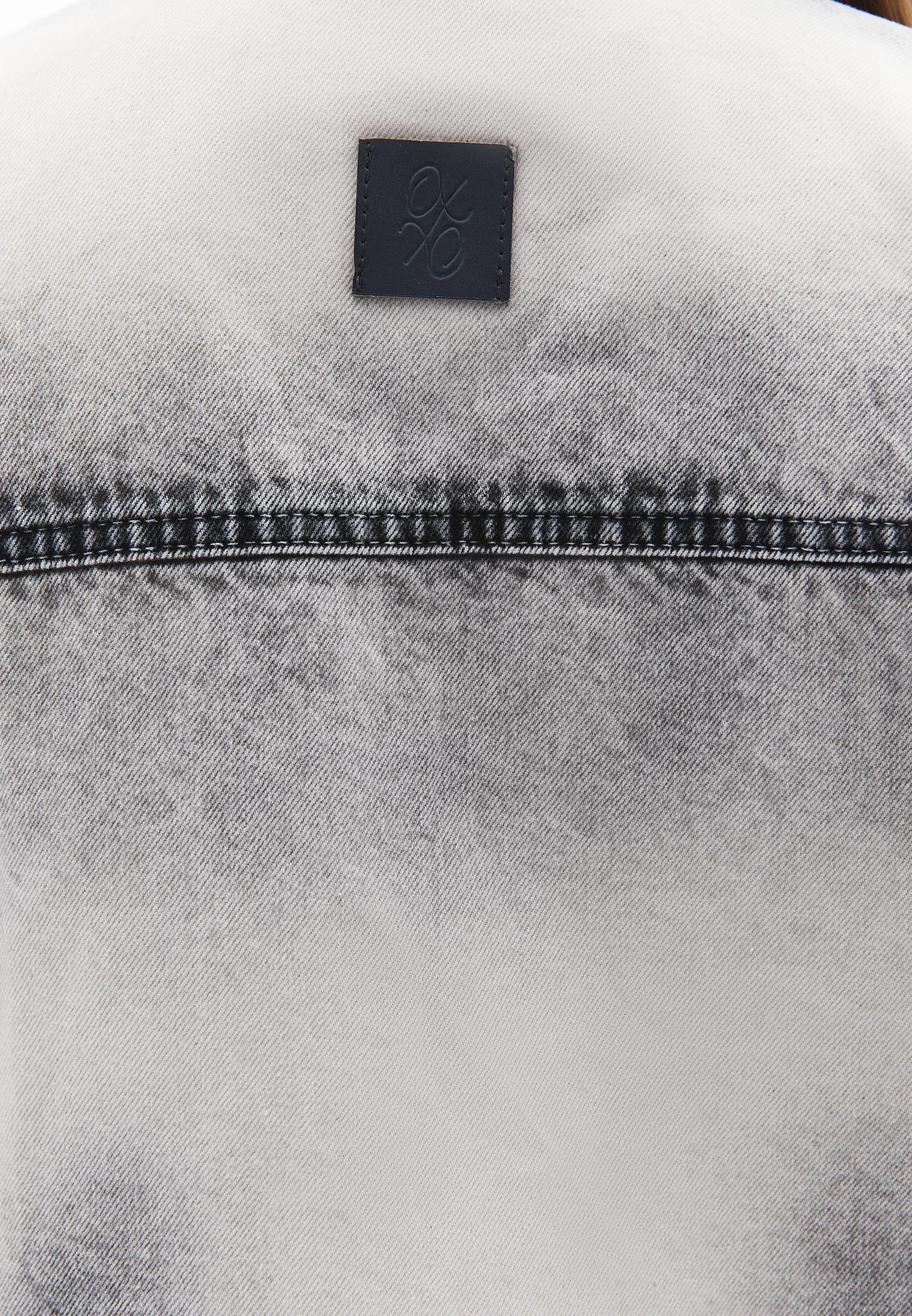 Oversize Long Sleeve Shirt - LIGHT GREY DENIM