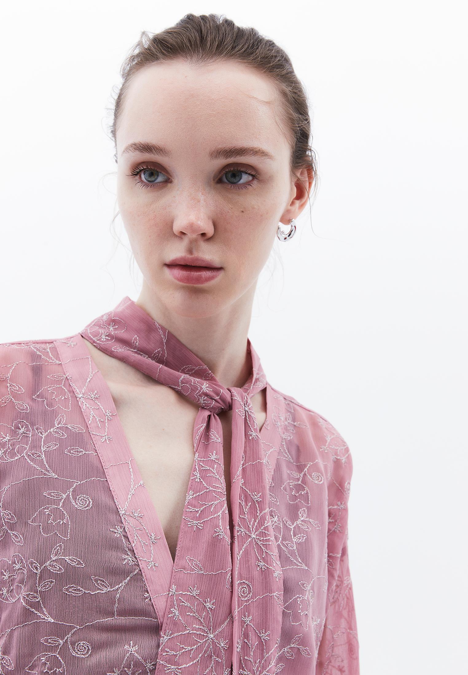 Shirt With Scarf Detail - LILAS