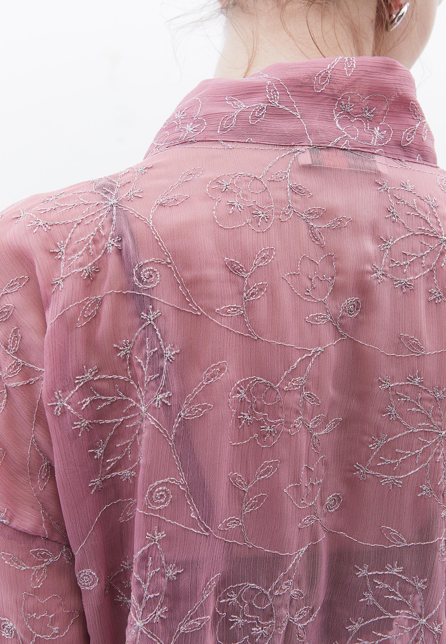 Shirt With Scarf Detail - LILAS