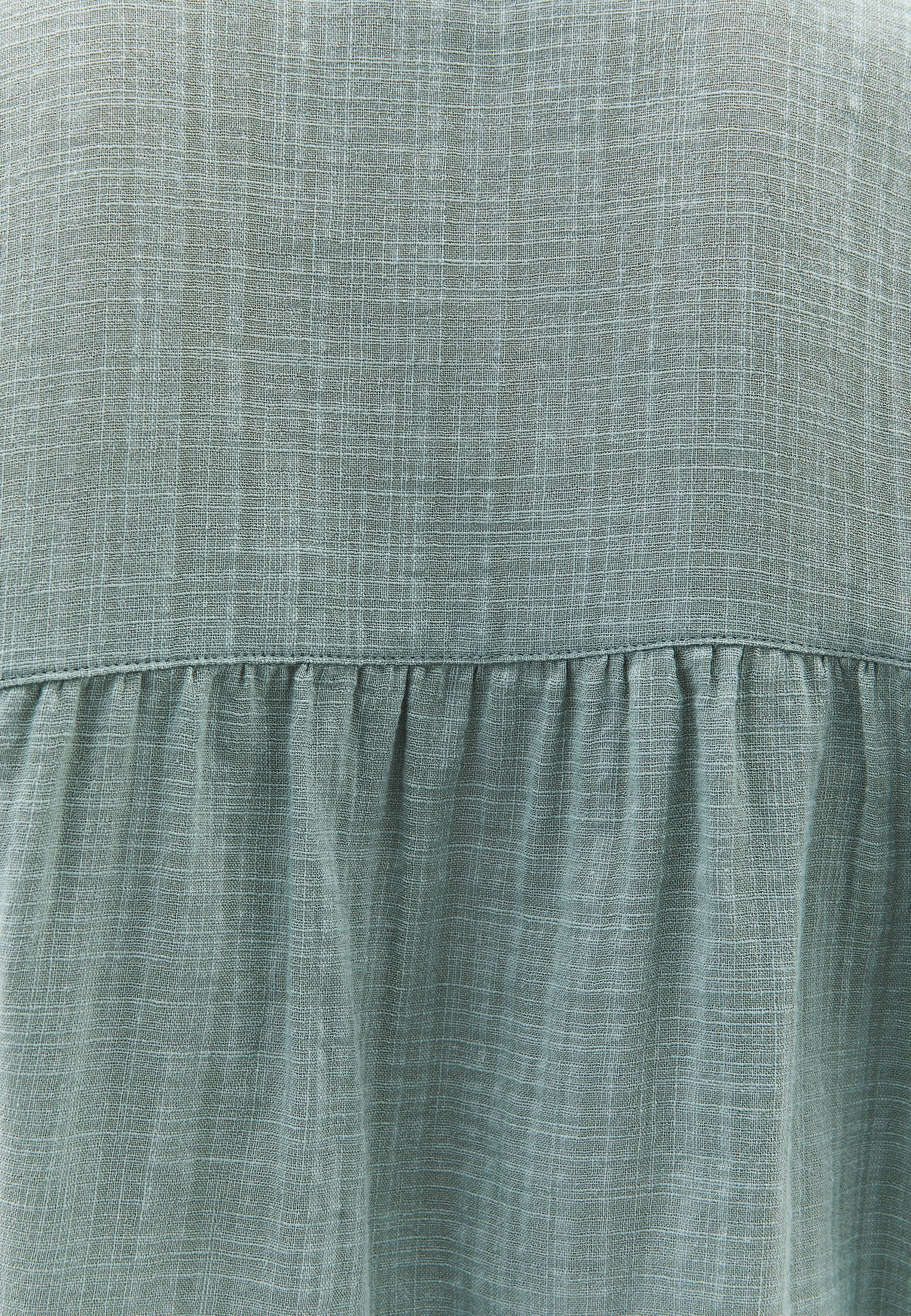 Balloon Sleeve Cotton Shirt - LILY PAD