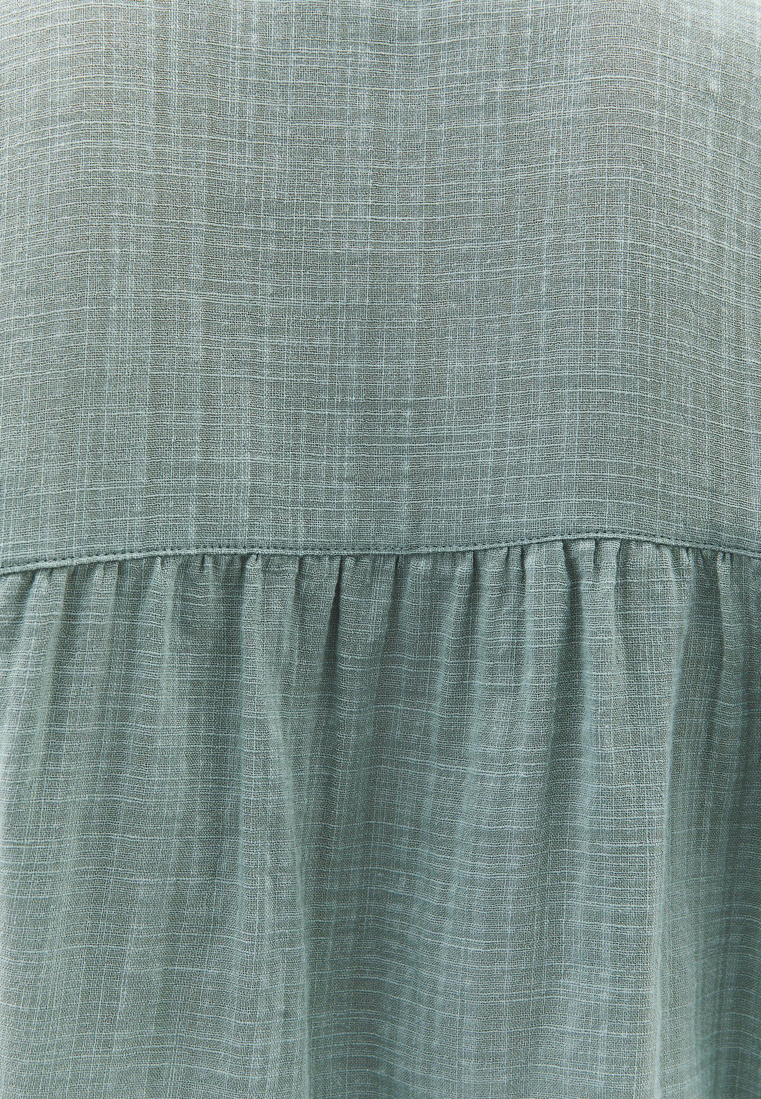 Balloon Sleeve Cotton Shirt - LILY PAD