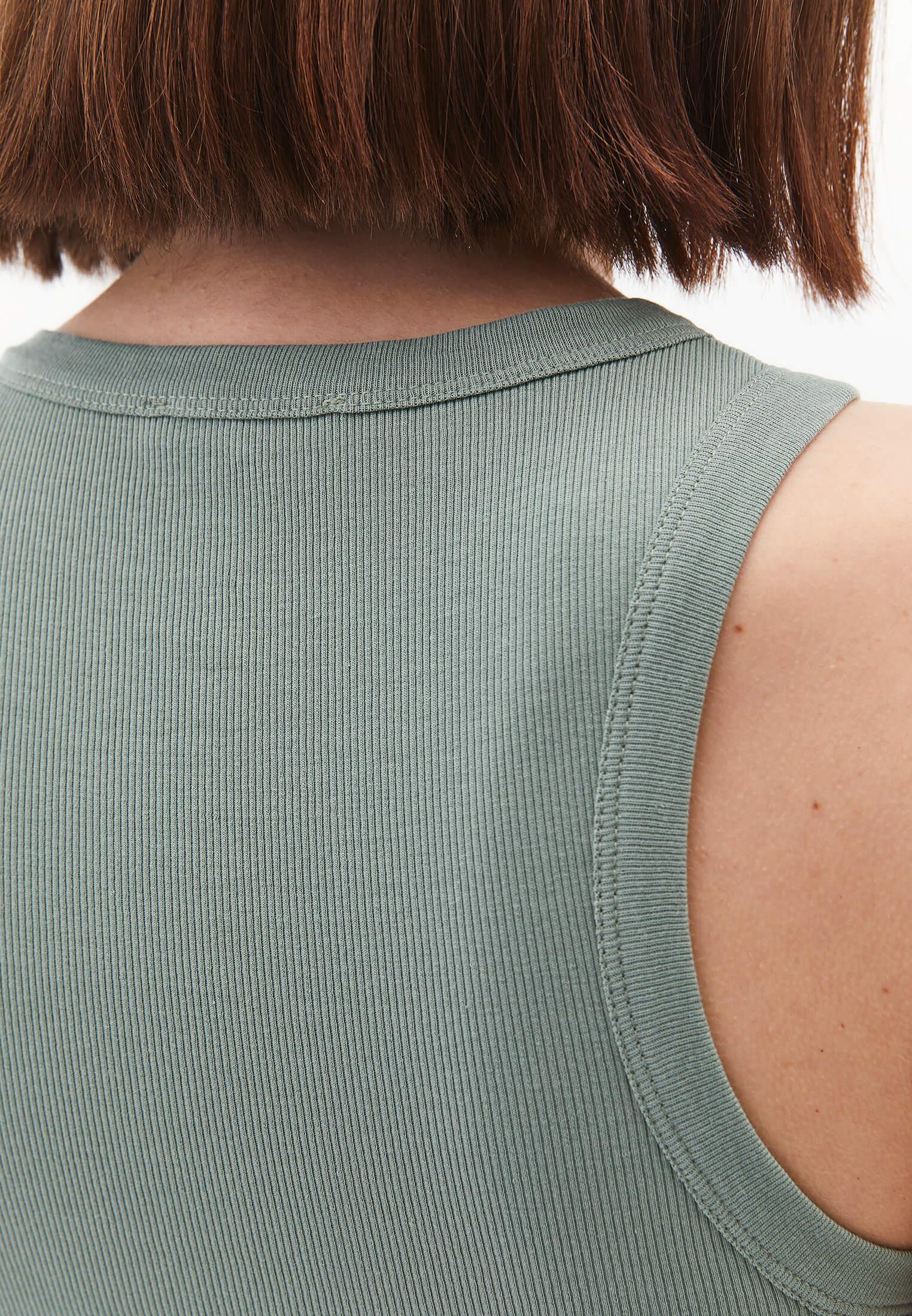 Sleeveless V Neck Tank Top - LILY PAD