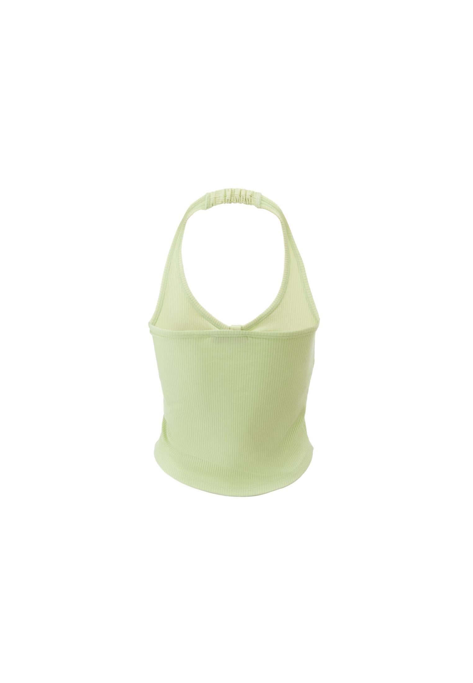 U Neck Bodycon Tank Top - LIME SHERBET