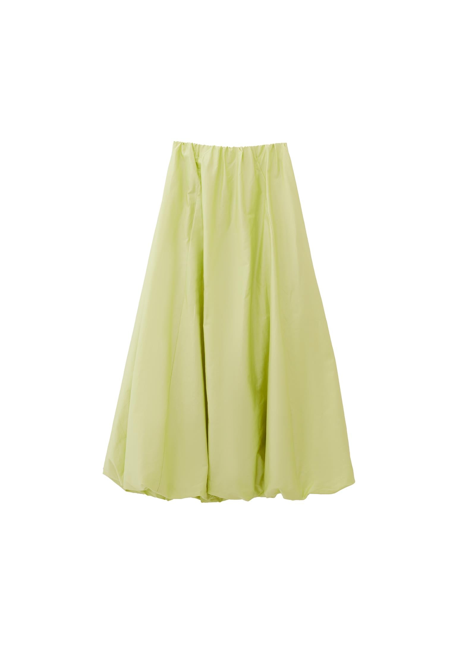 Strapless Balloon Form Summer Dress - LIME SHERBET