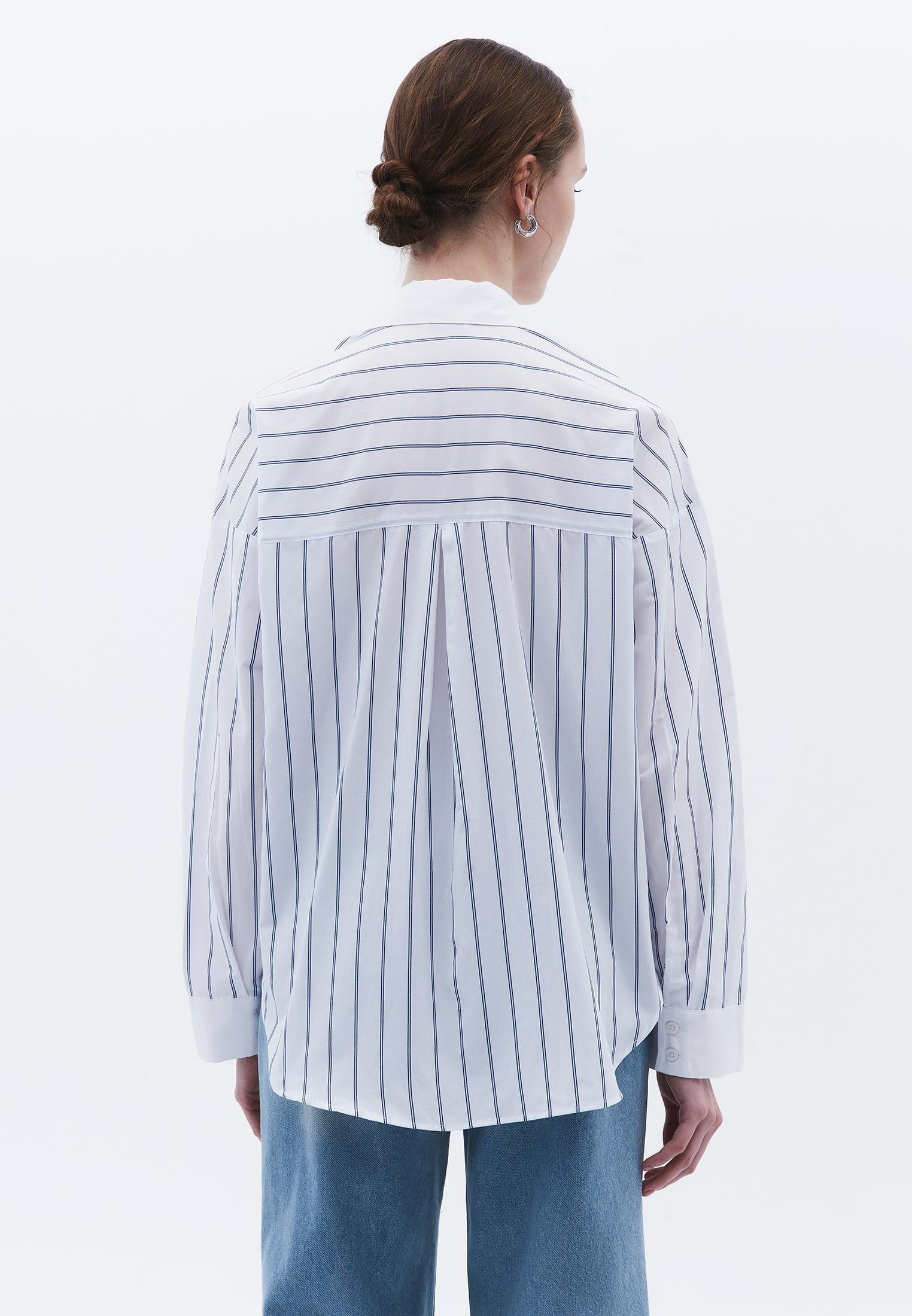 Buttoned Striped Woven Shirt - LIMOGES COMB STRIPE