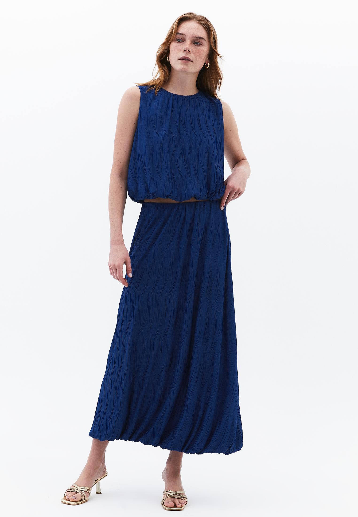 Balloon Form High Waist Long Skirt - LIMOGES