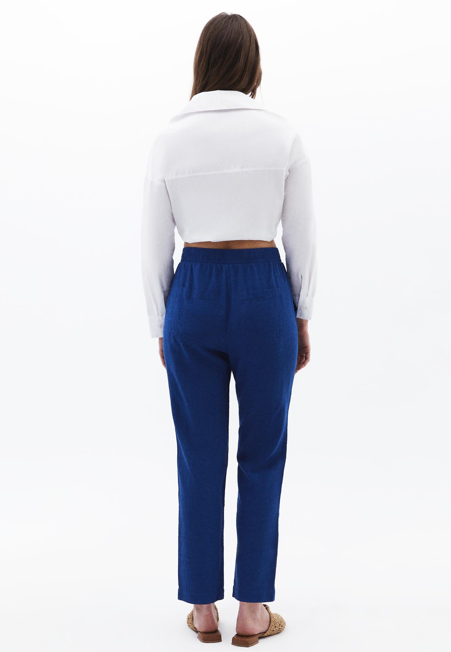 Carrot Cut Linen Pants - LIMOGES