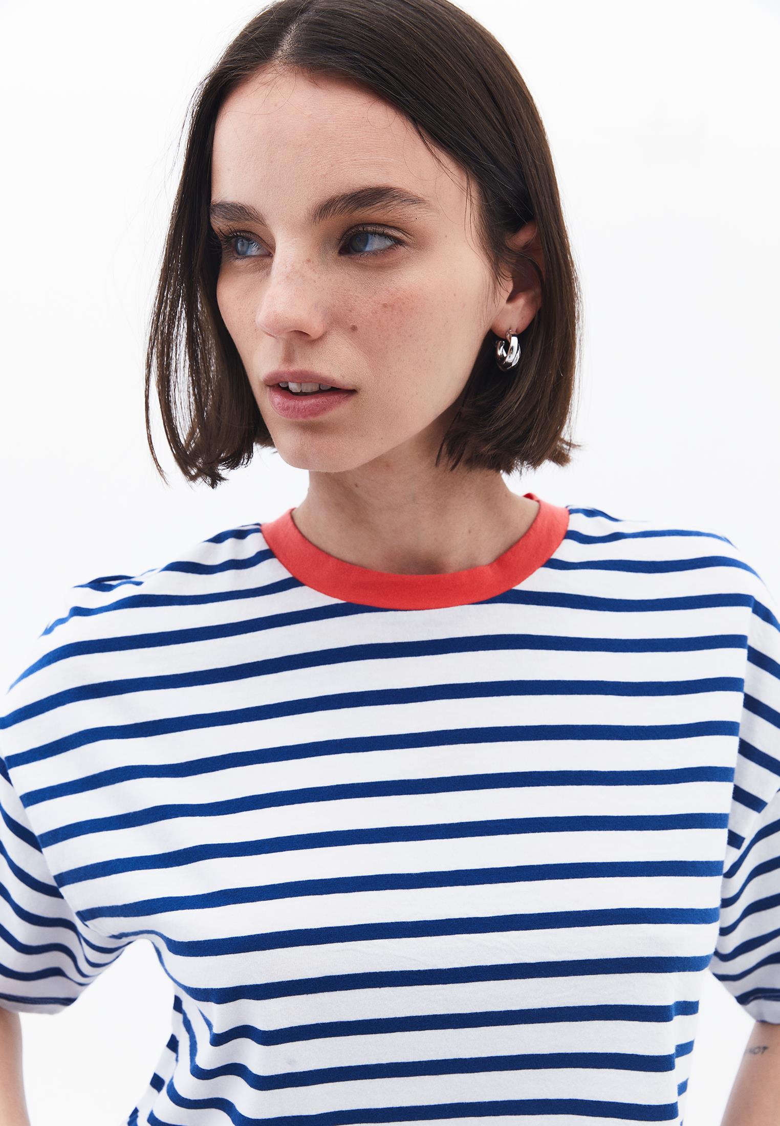 Short Sleeve Crop Crew Neck T-Shirt - WHITE/LIMOGES