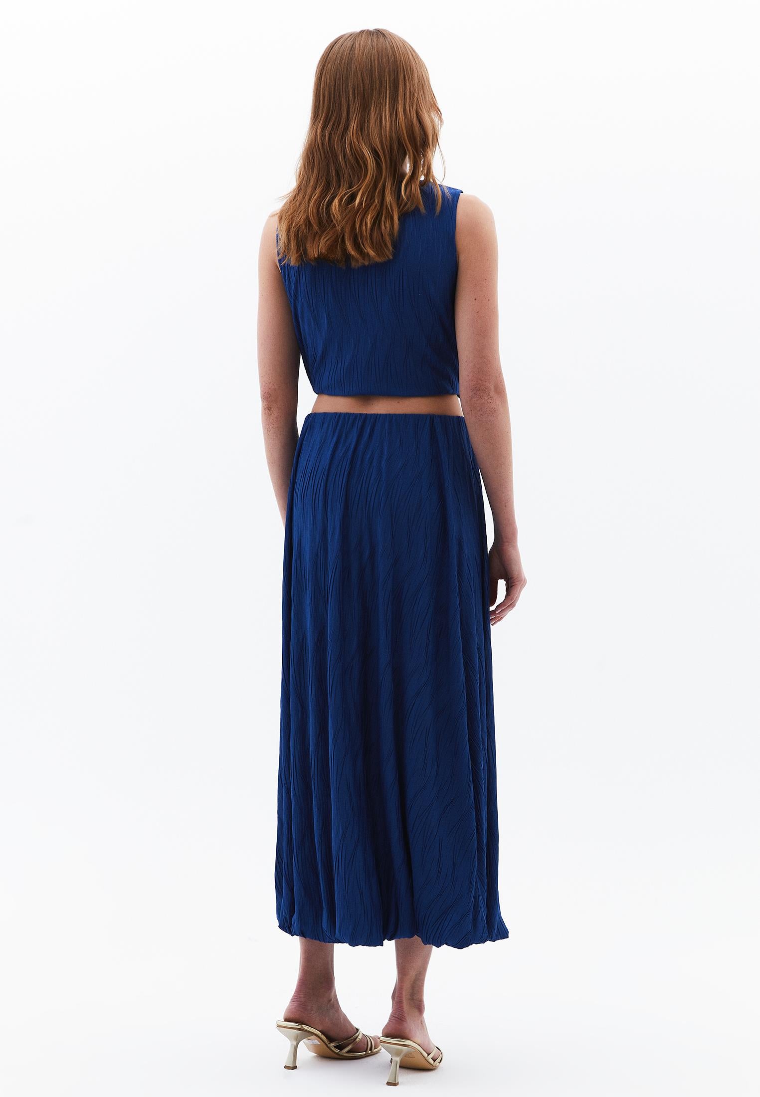 Balloon Form High Waist Long Skirt - LIMOGES