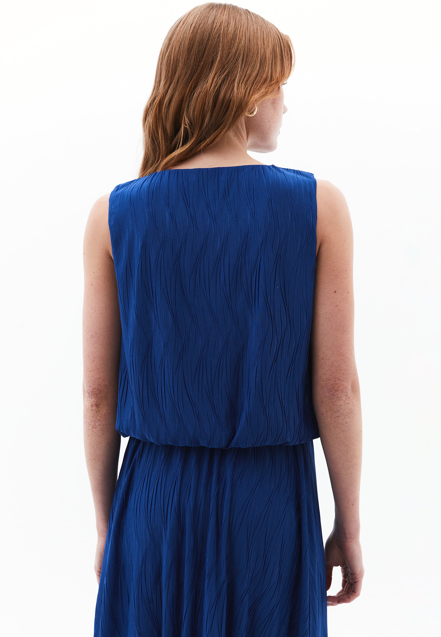 Oversize Sleeveless Crew Neck Blouse - LIMOGES