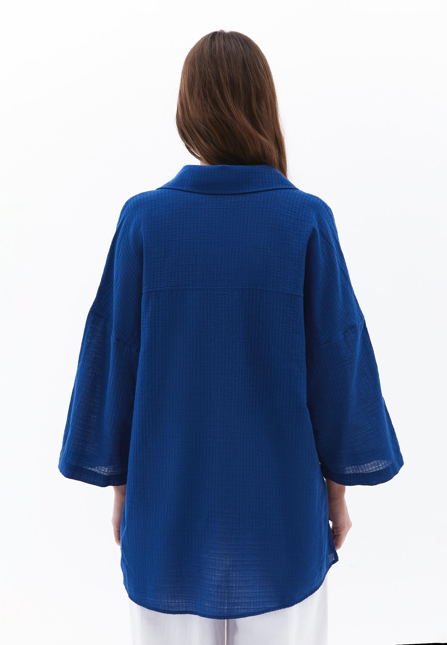 Oversized Shirt With Button Details - LIMOGES