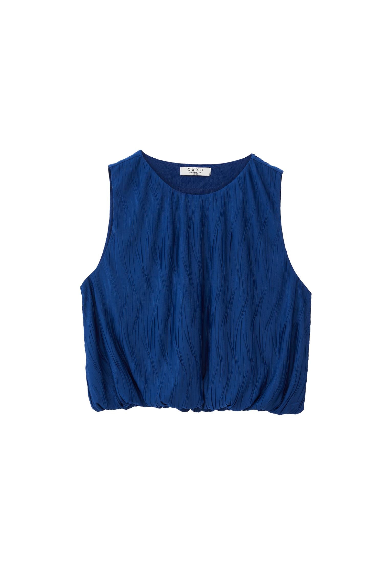 Oversize Sleeveless Crew Neck Blouse - LIMOGES