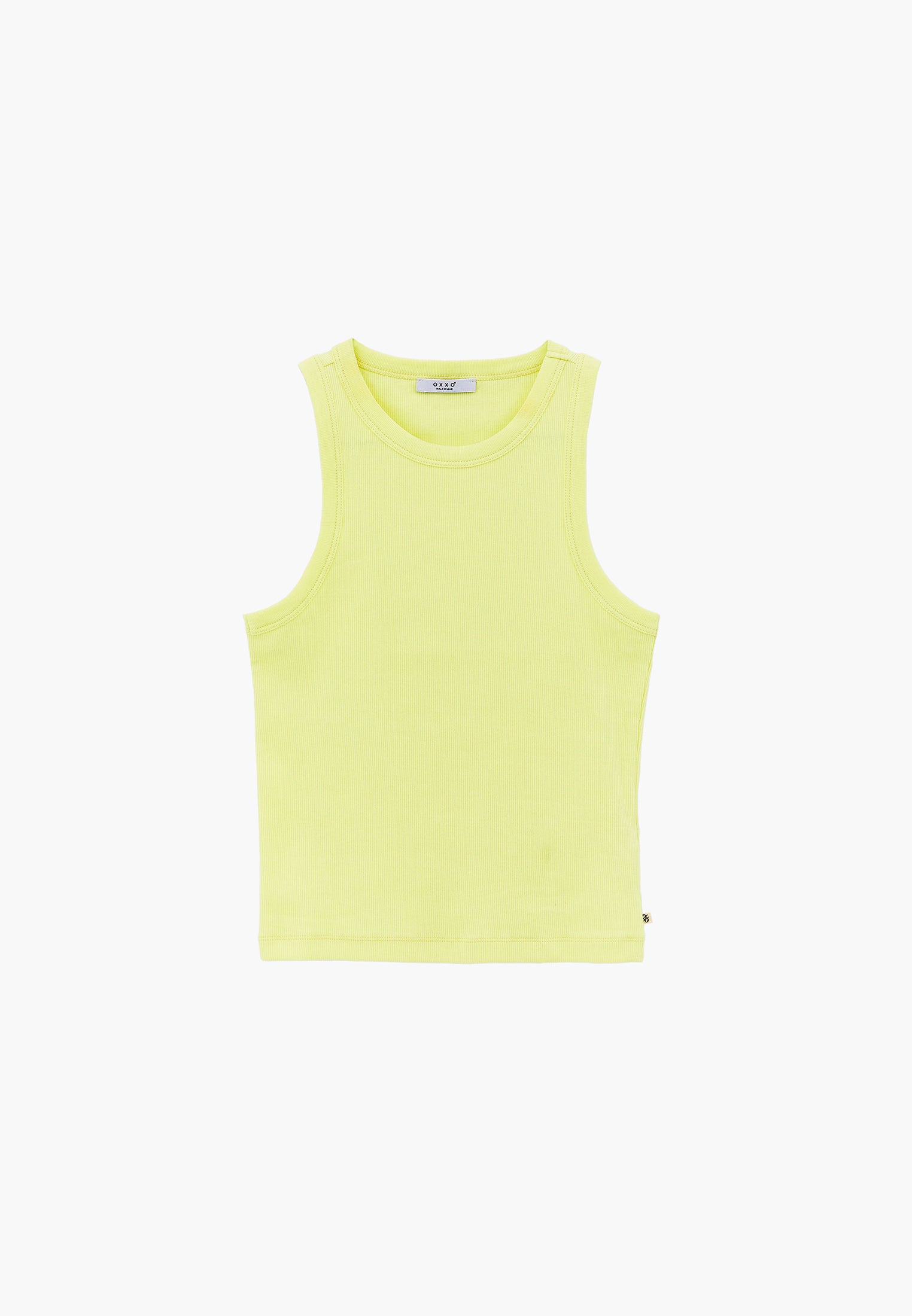 Crew Neck Bodycon Tank Top - LUMINARY GREEN