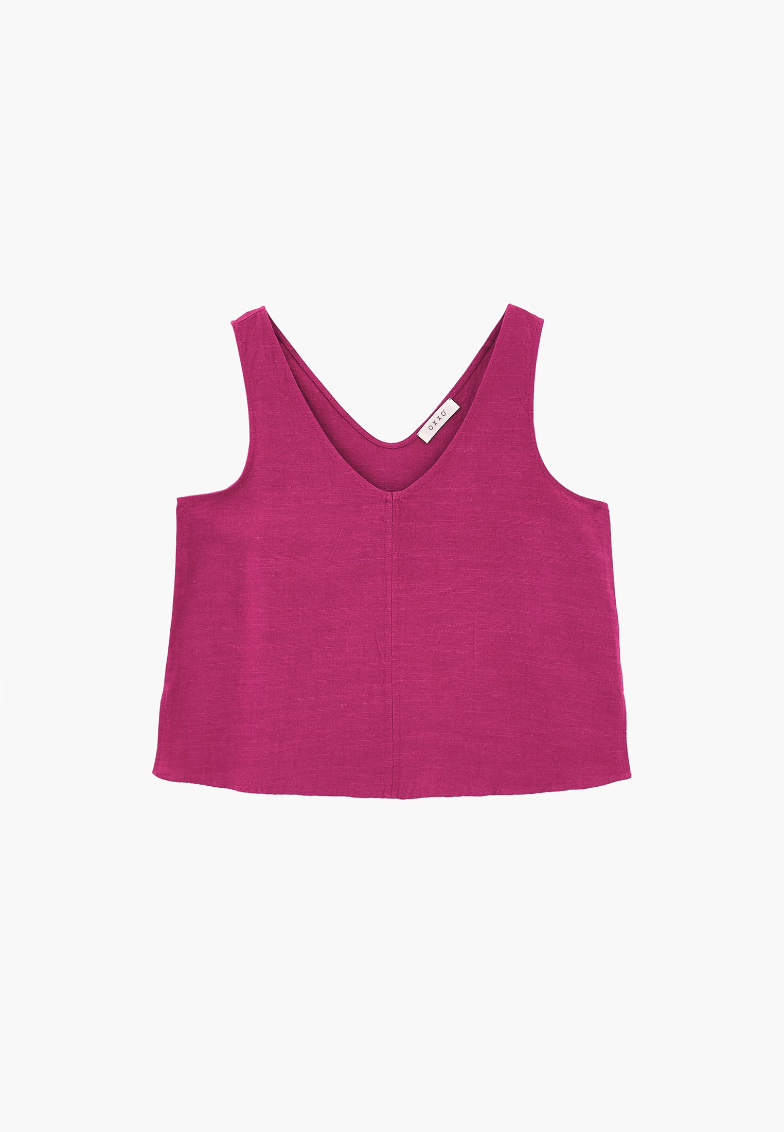Loose Fit V-Neck Sleeveless Tank Top - MAGENTA HAZE