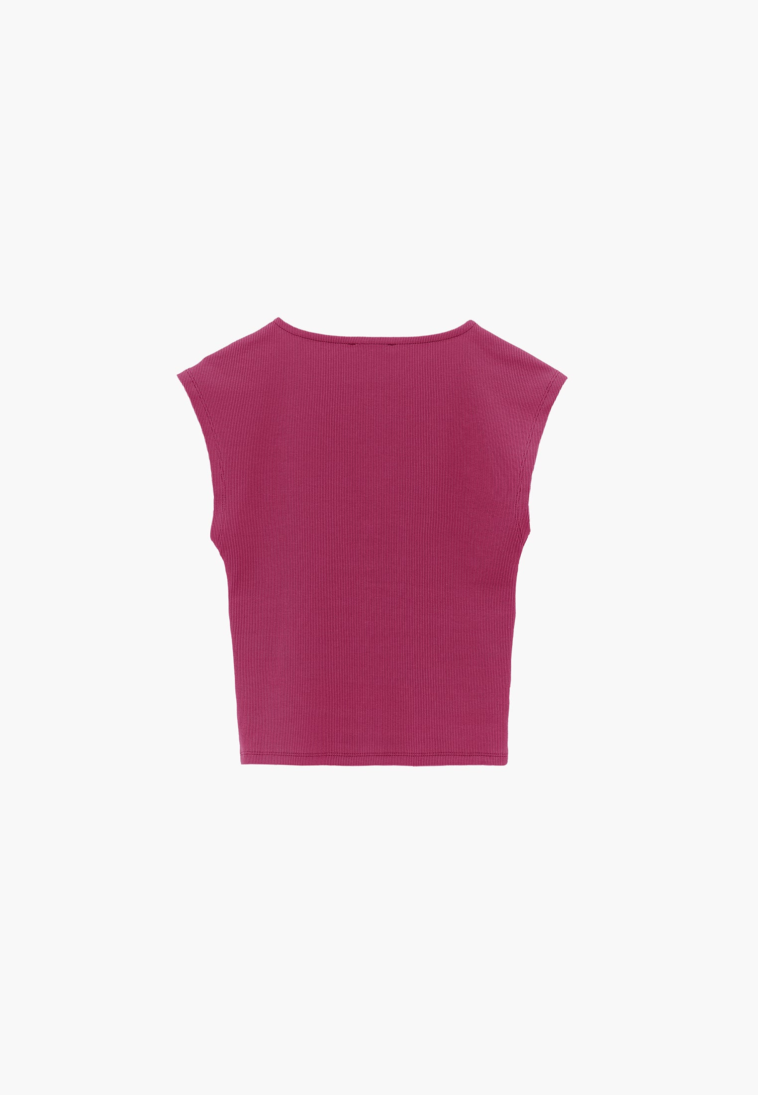 V Neck Short Sleeve T-Shirt - MAGENTA HAZE
