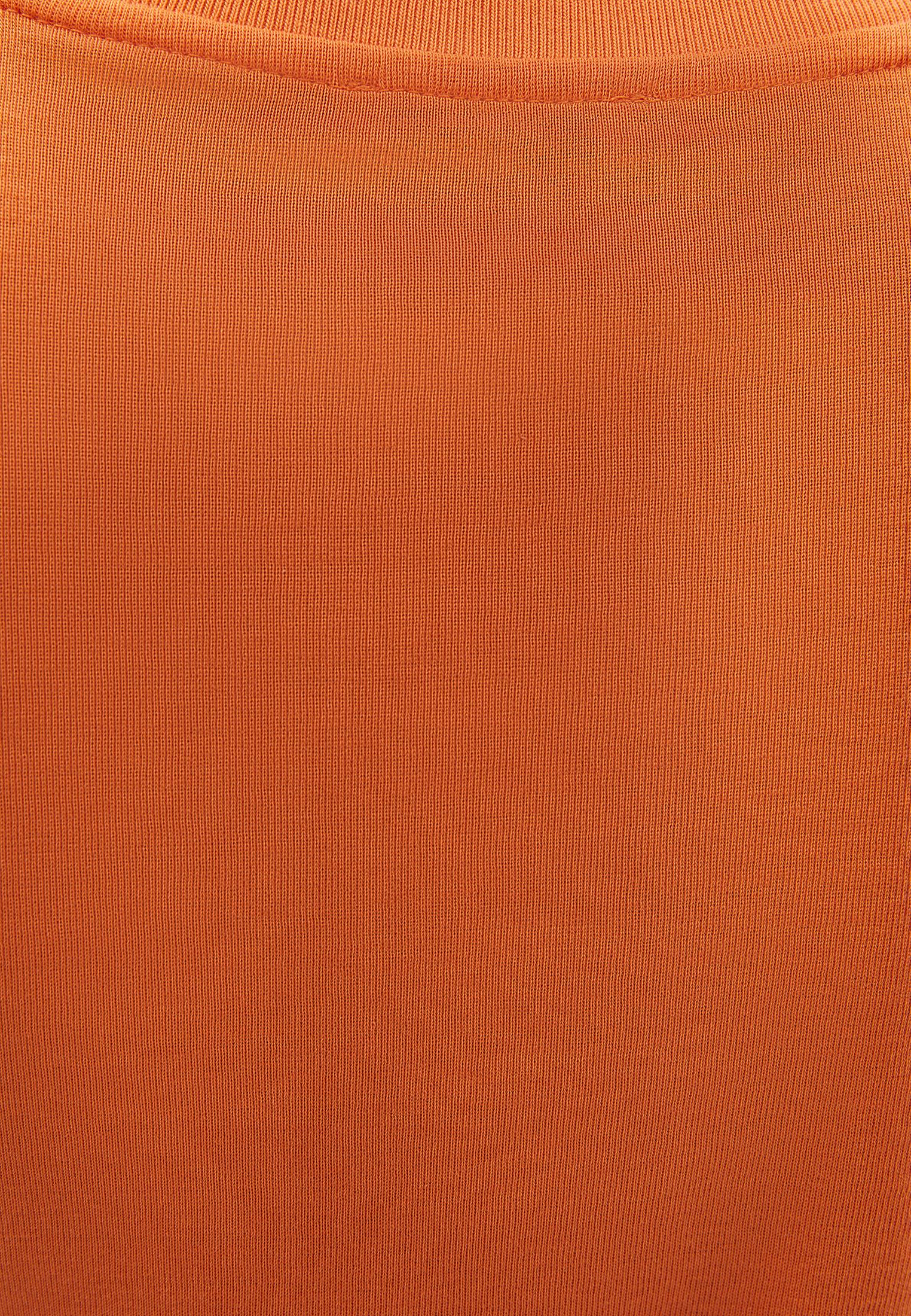 Crew Neck Short Sleeve T-Shirt - MANDARIN ORANGE
