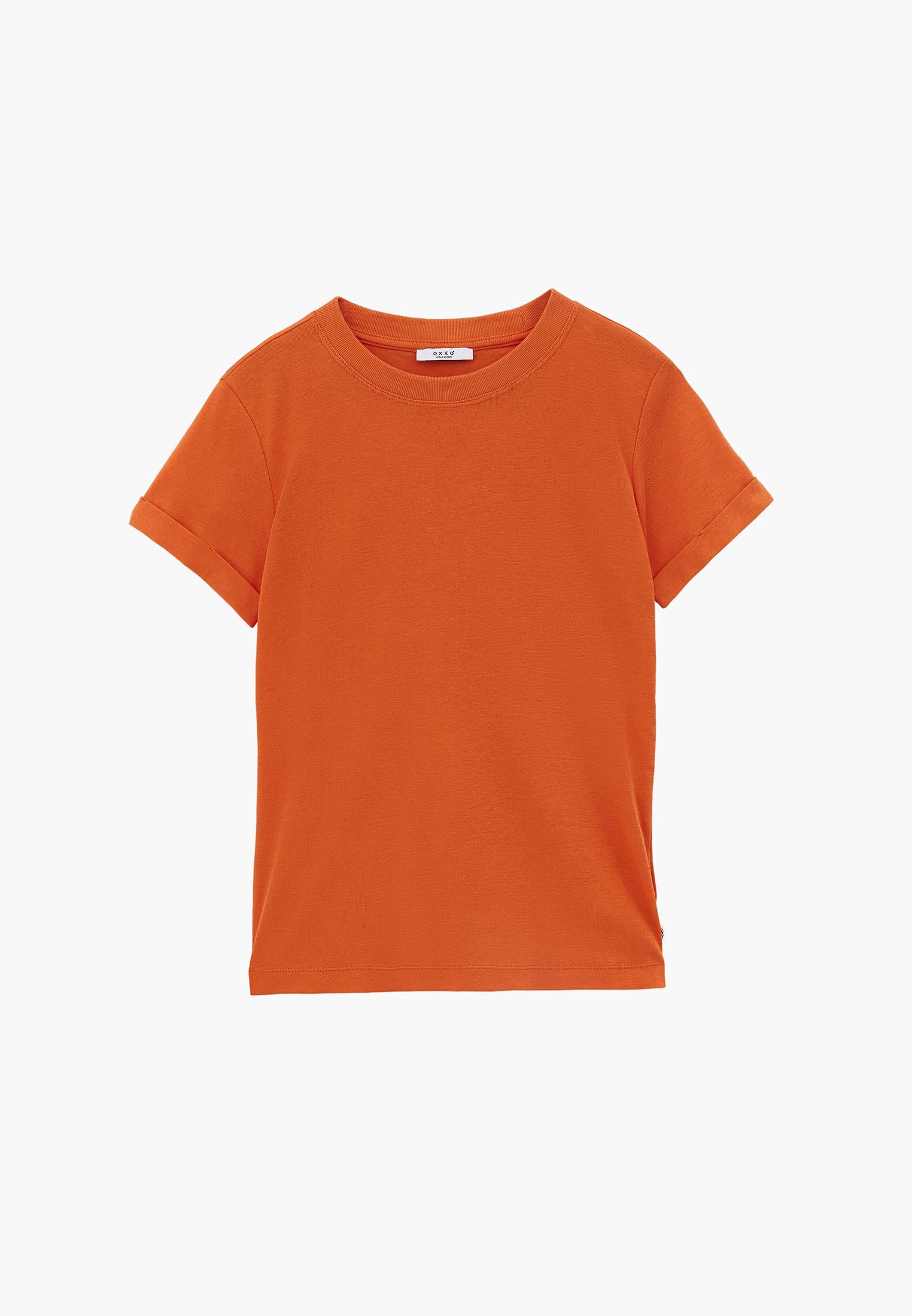 Crew Neck Short Sleeve T-Shirt - MANDARIN ORANGE