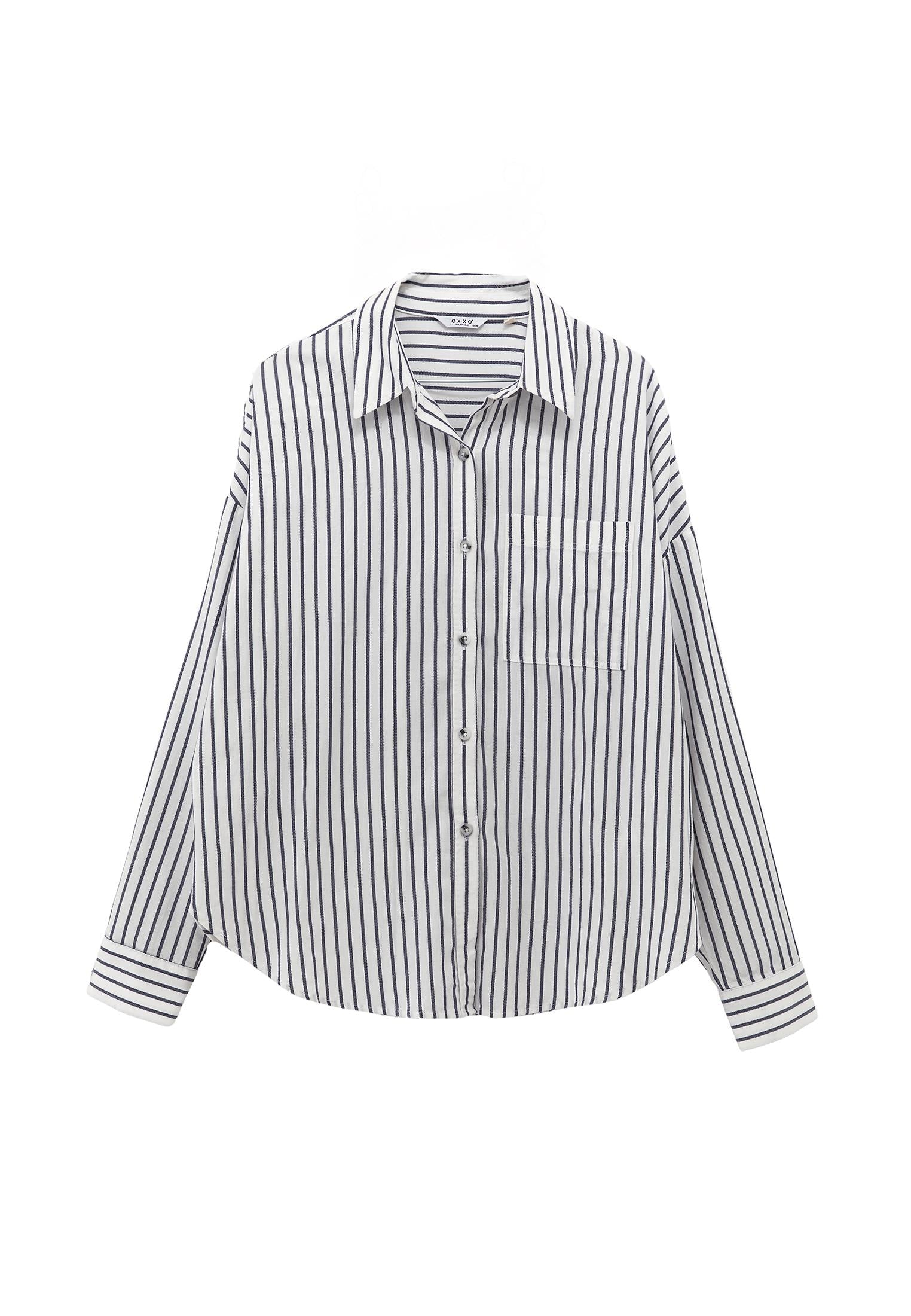 Striped Oversize Shirt - MEDIEVAL BLUE STRIPE
