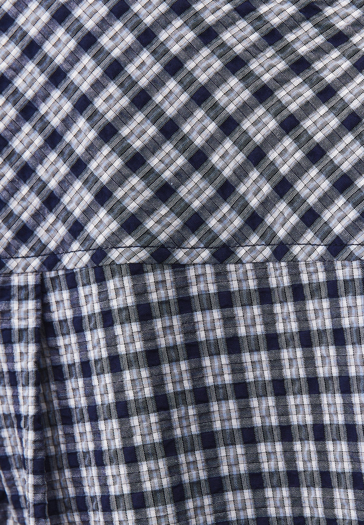Oversize Shirt, Pocket Shirt, Long Sleeve Shirt, Women's Top Garment, Woven Fabric - MIDNIGHT CHECK