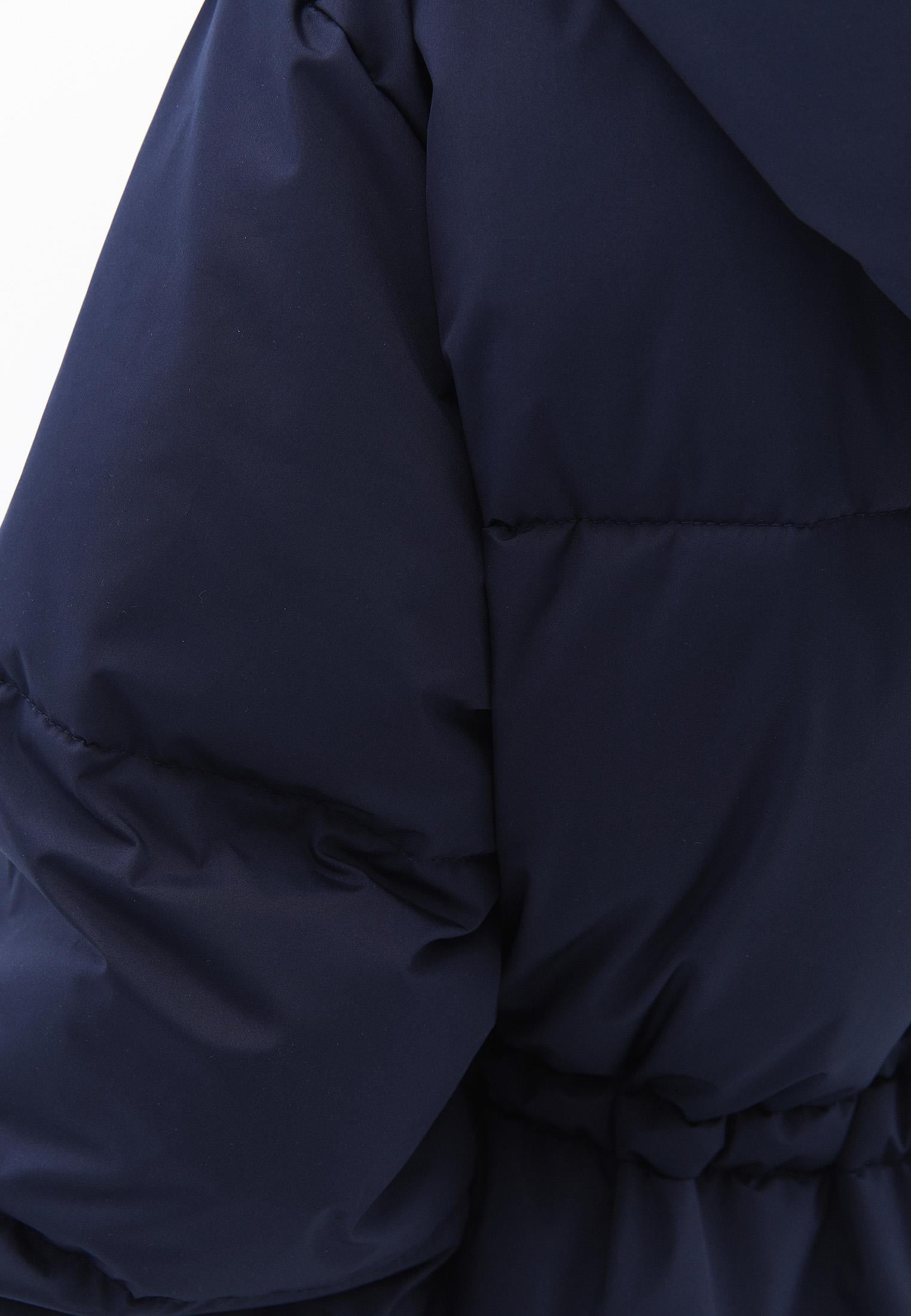 Midi Length Hooded Coat - MIDNIGHT