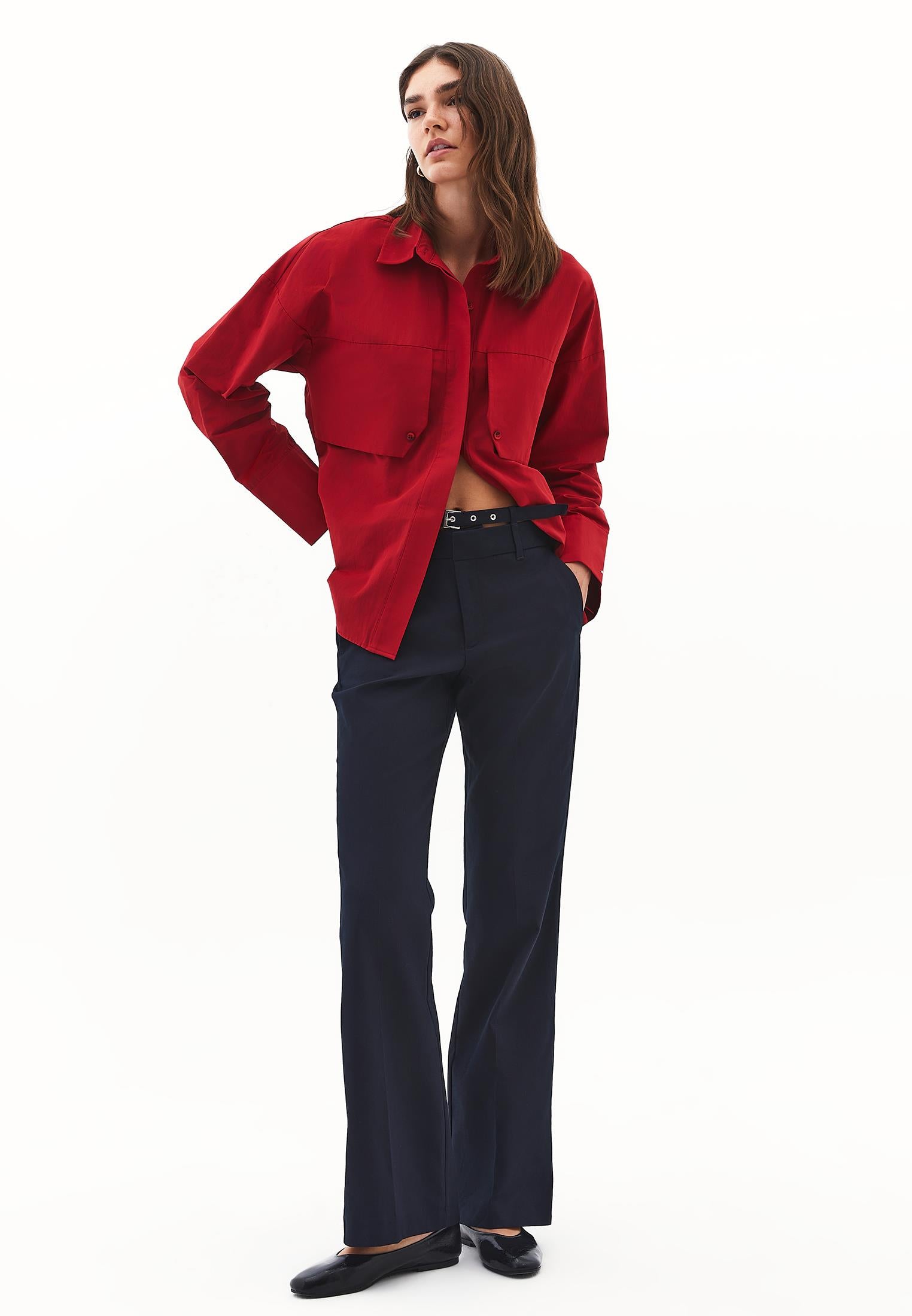 Spanish Leg Belt Detailed Trousers - MIDNIGHT