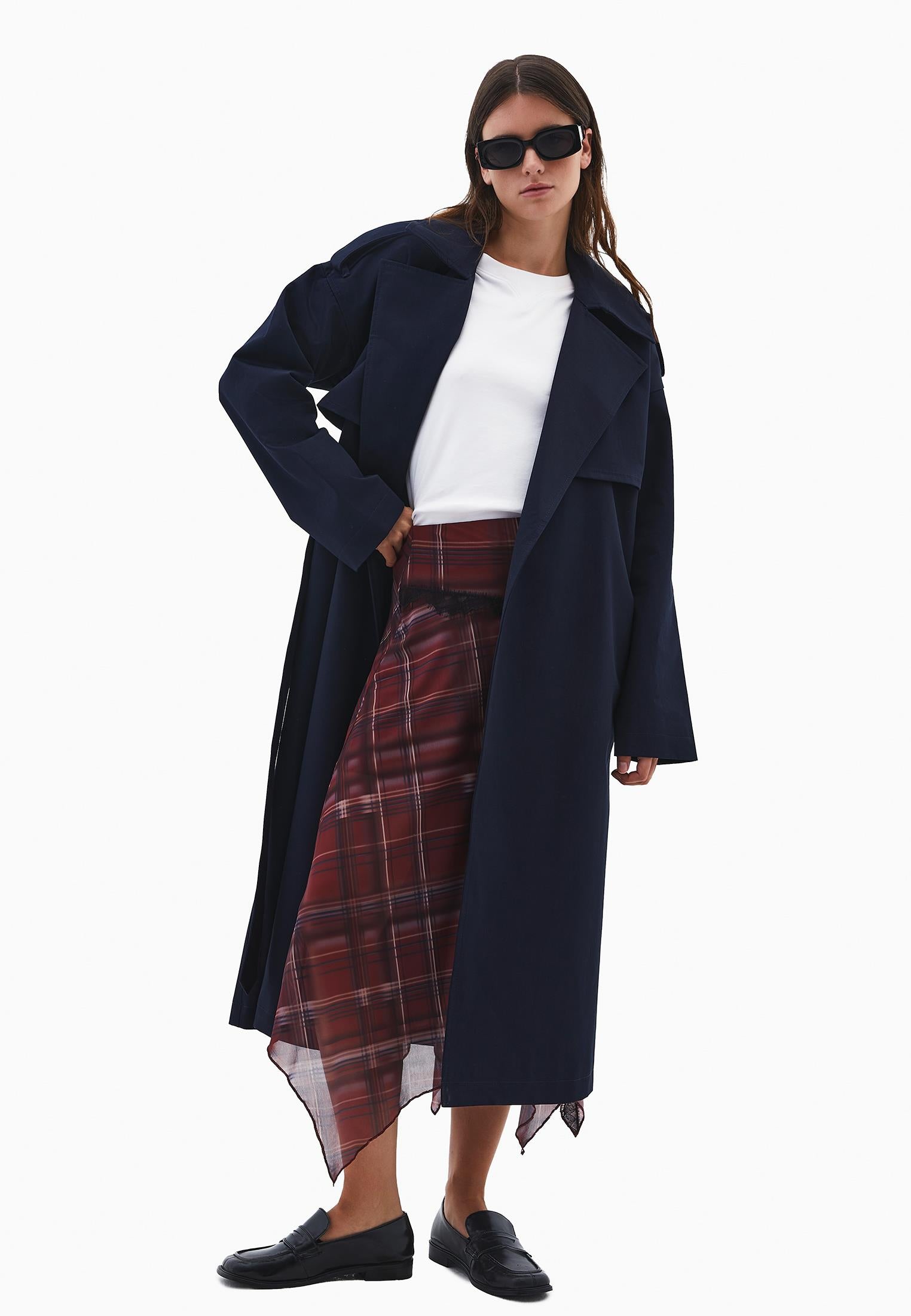 Cotton Belted Trenchcoat - MIDNIGHT