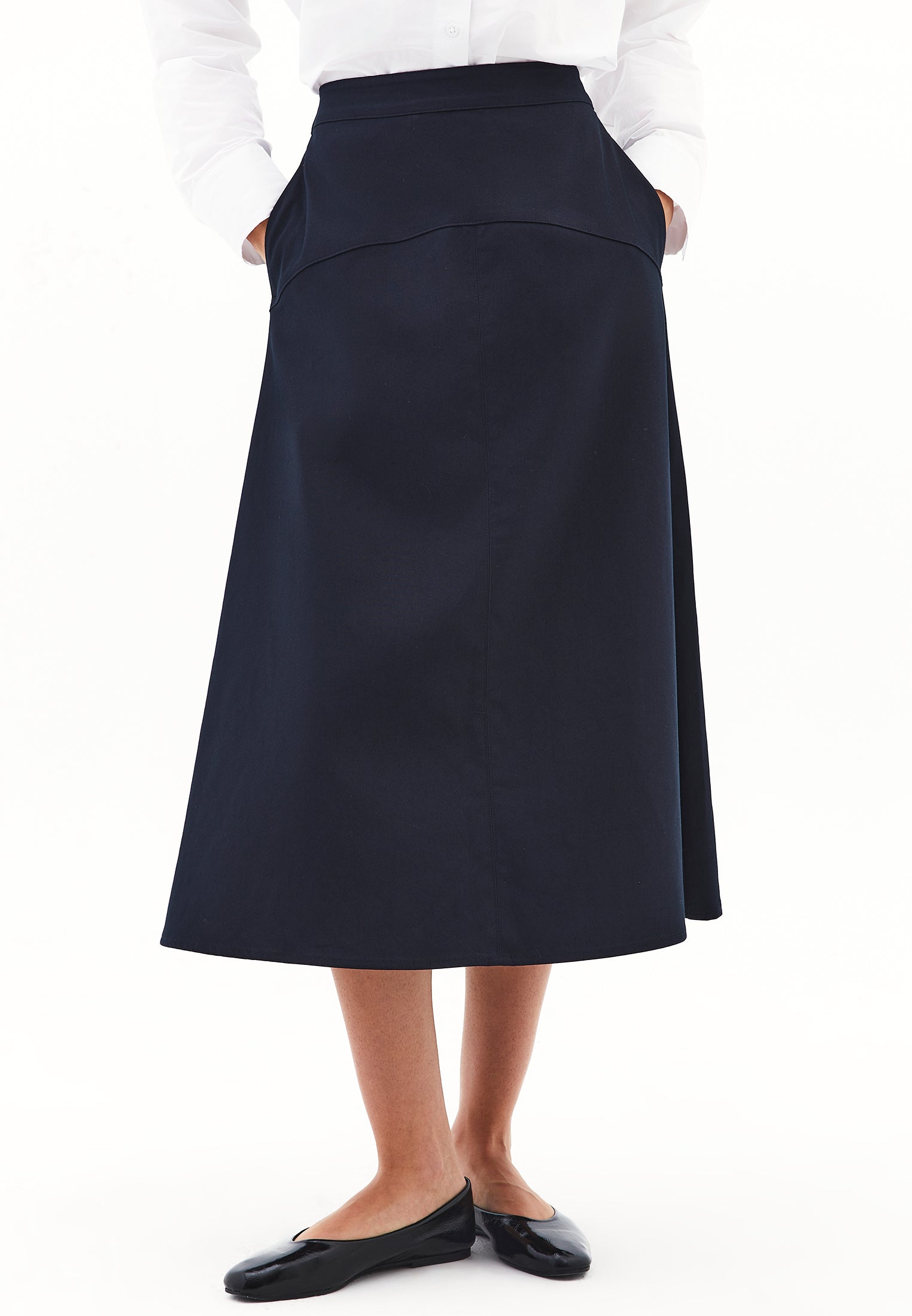 A-Line Midi Skirt - MIDNIGHT