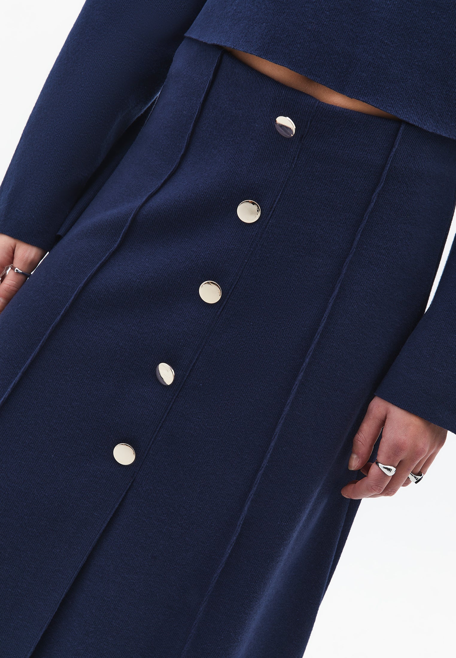 A-Line Midi Skirt - MIDNIGHT