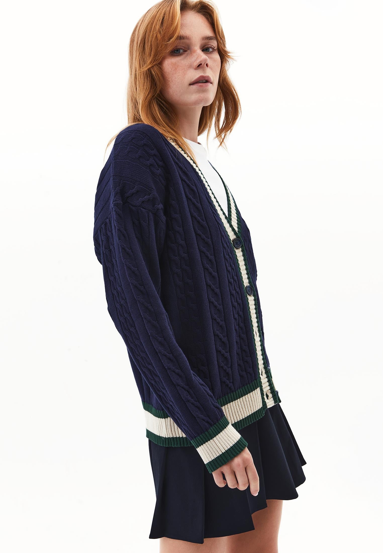 Long V-Neck Cardigan - MIDNIGHT