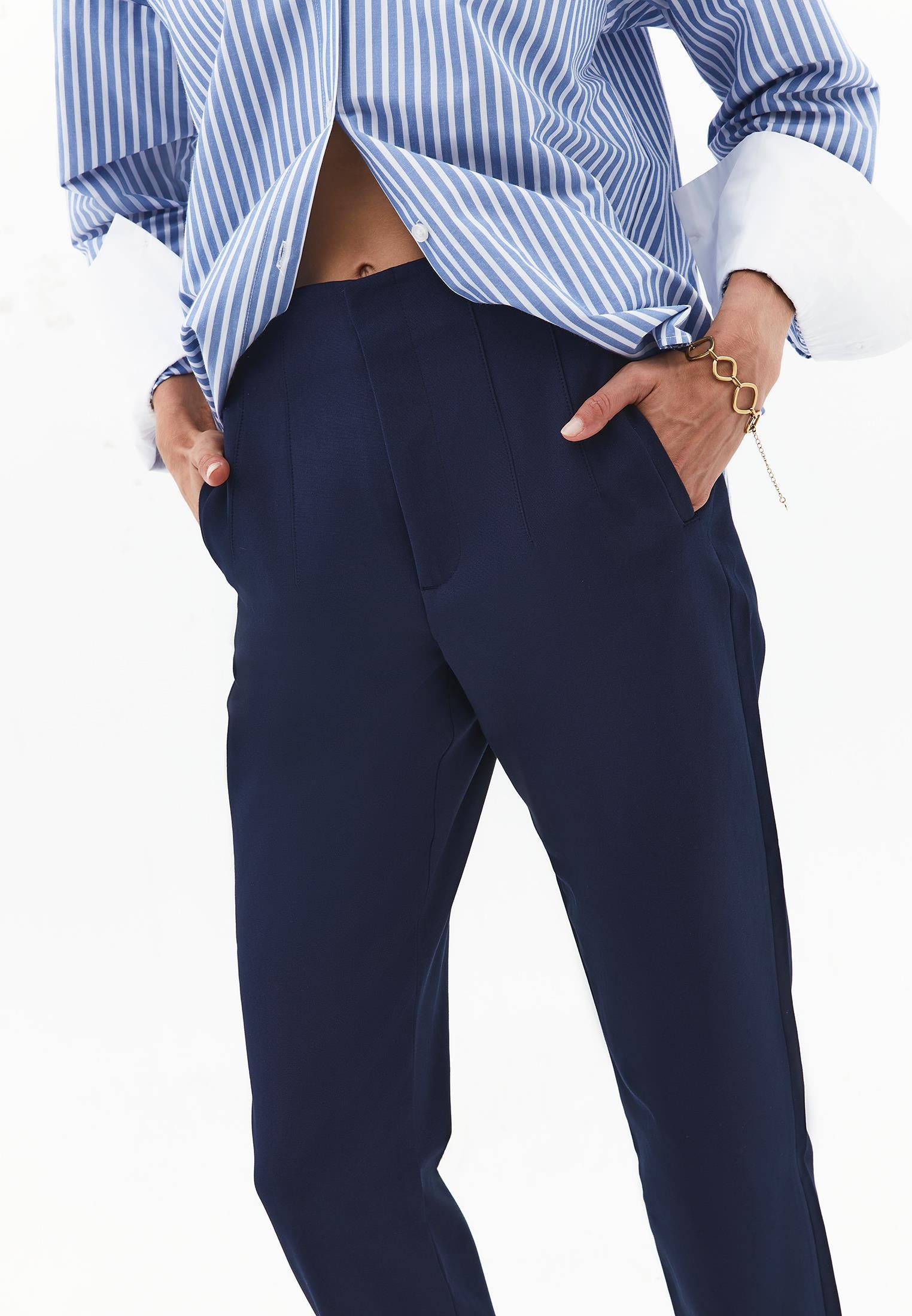 Ultra High Waist Carrot Pants - MIDNIGHT