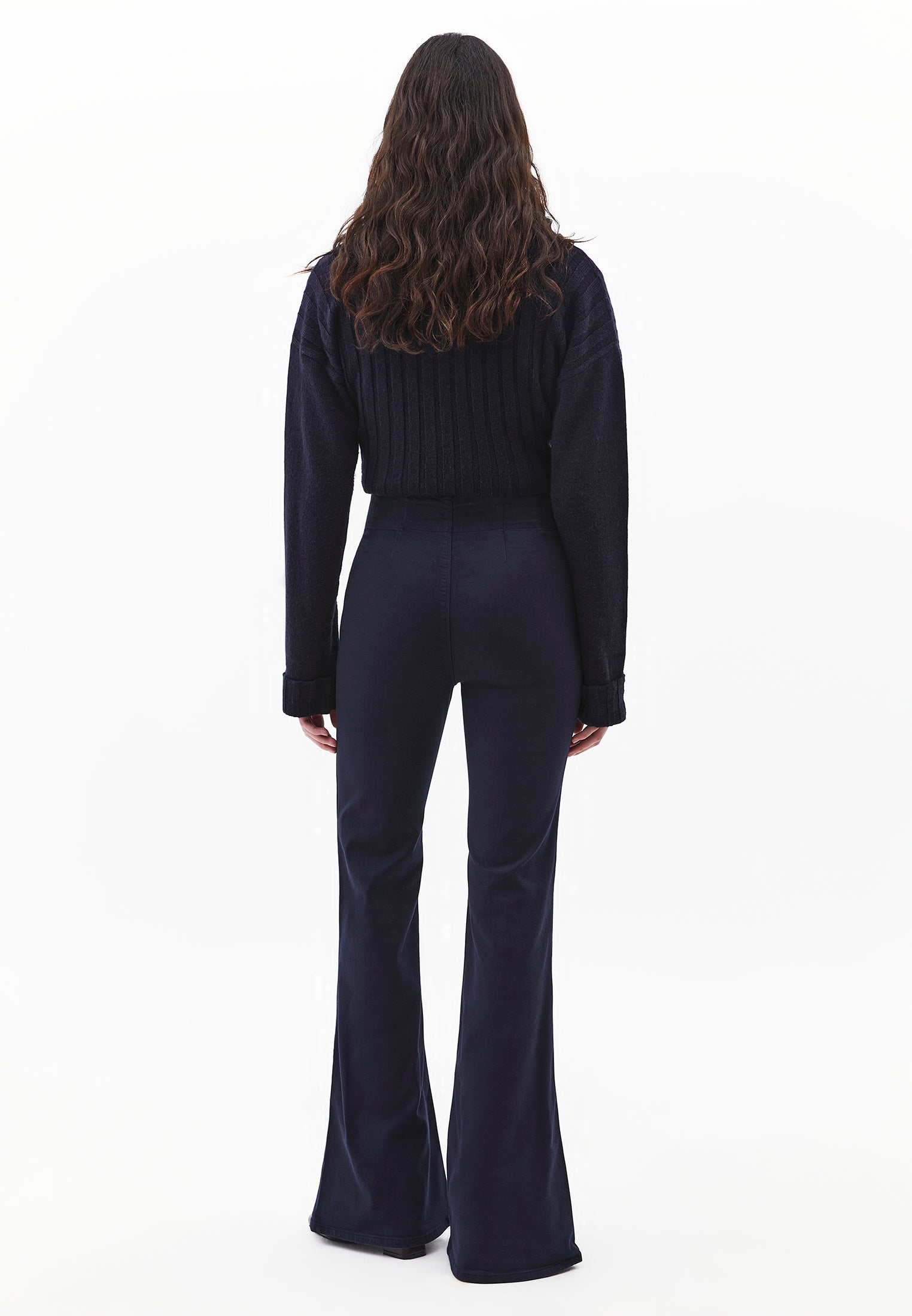 Long Slit Spanish Flared Pants - MIDNIGHT