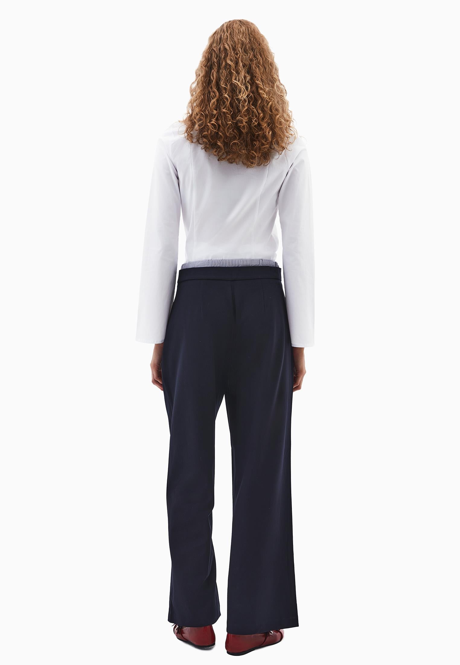 Normal Waist Straight Leg Pants - MIDNIGHT