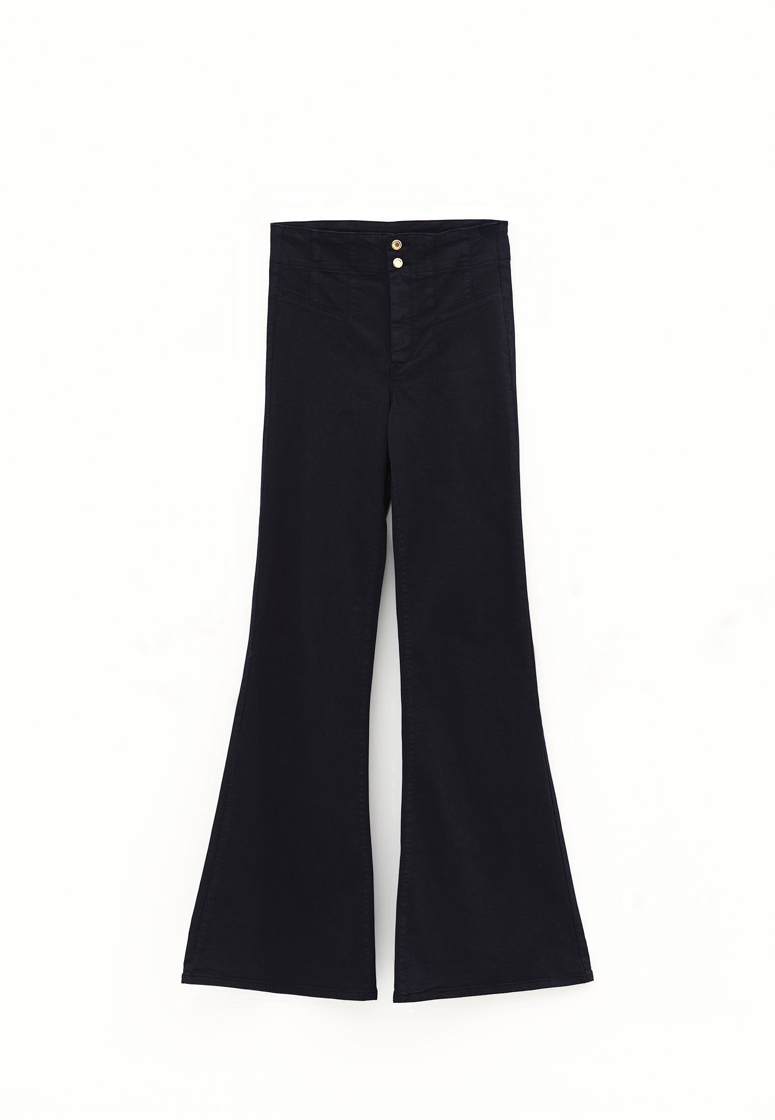 Long Slit Spanish Flared Pants - MIDNIGHT