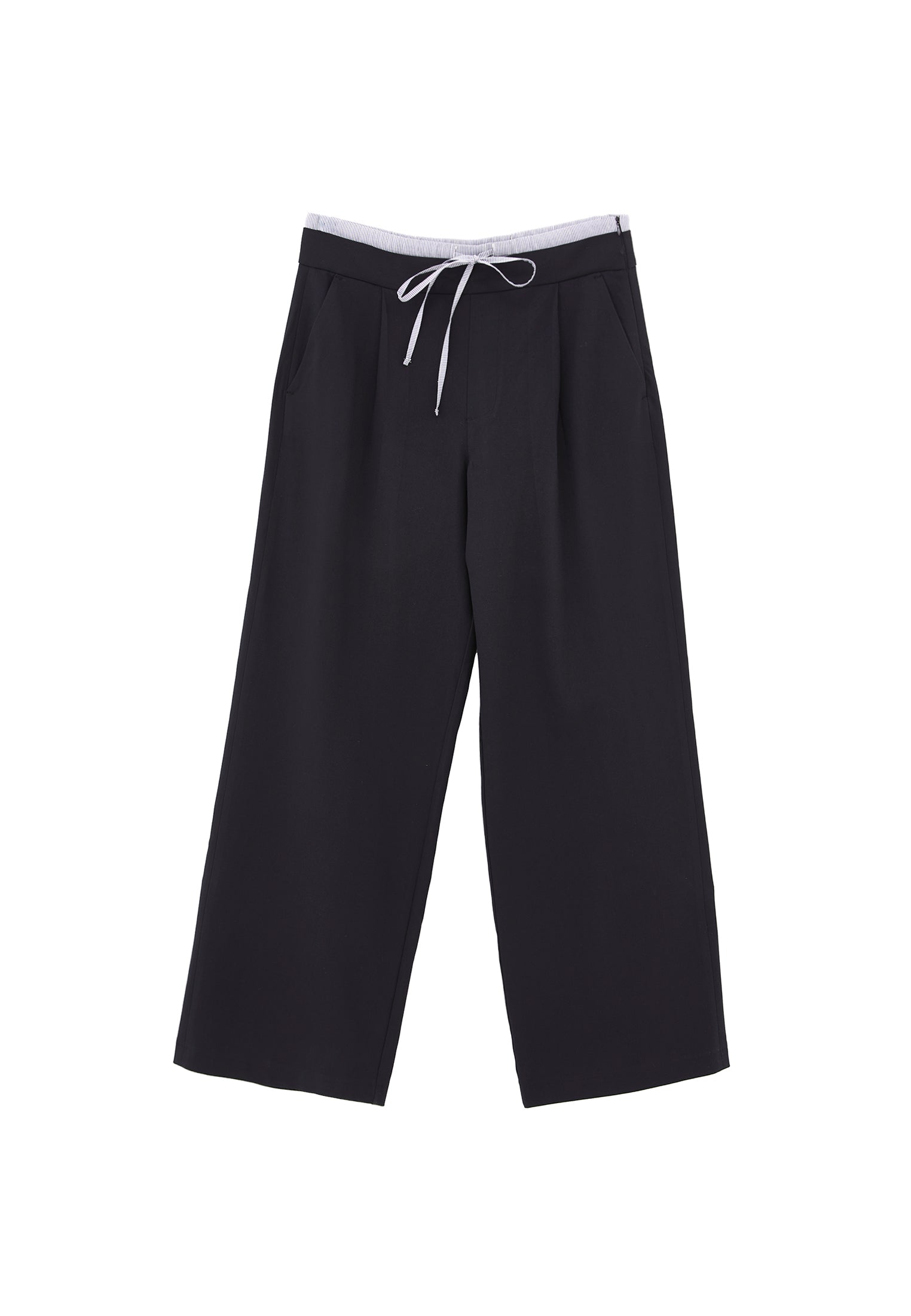 Normal Waist Straight Leg Pants - MIDNIGHT