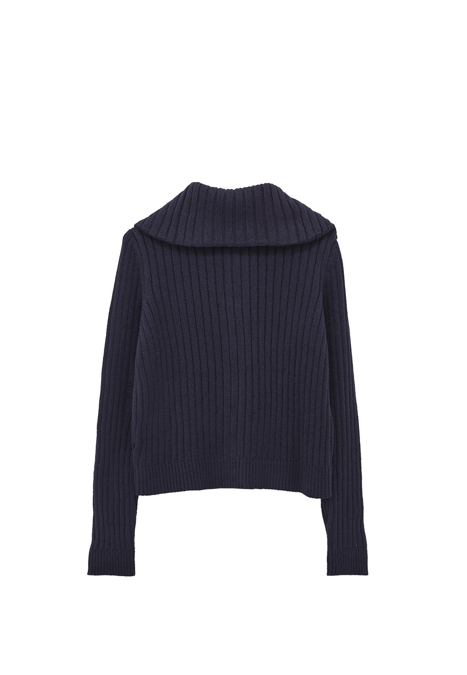 Soft Knit Cardigan With Raglan Sleeves - MIDNIGHT