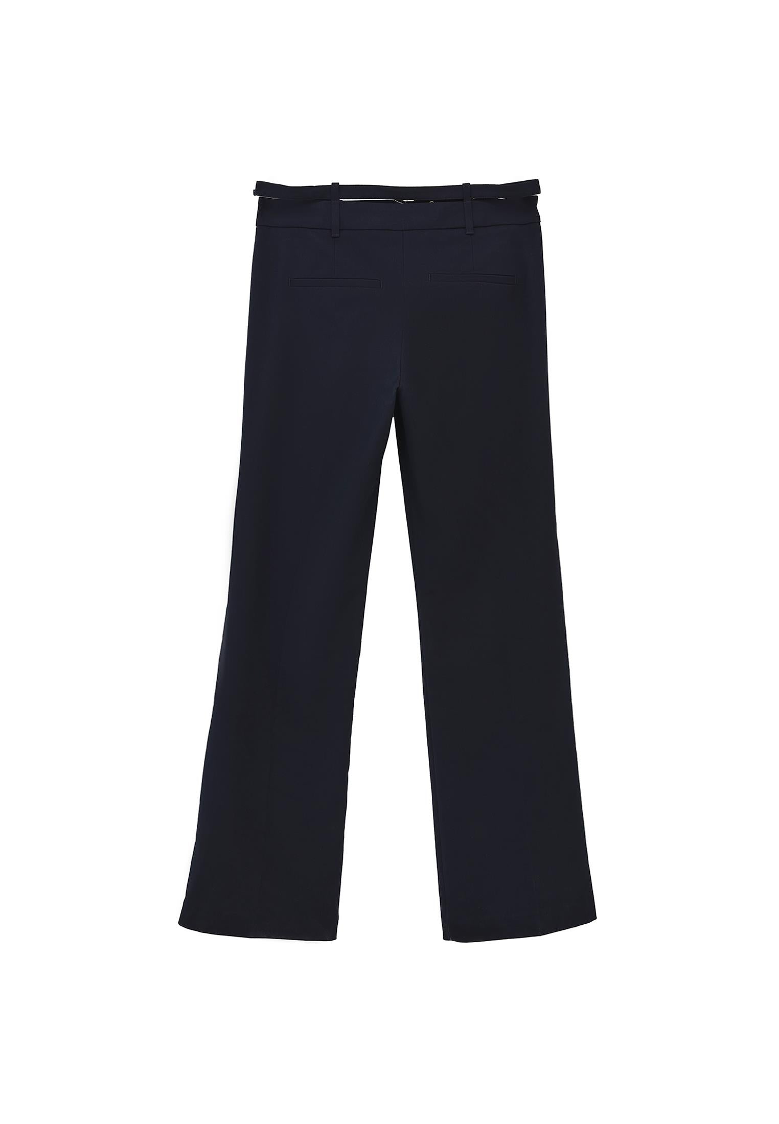 Spanish Leg Belt Detailed Trousers - MIDNIGHT
