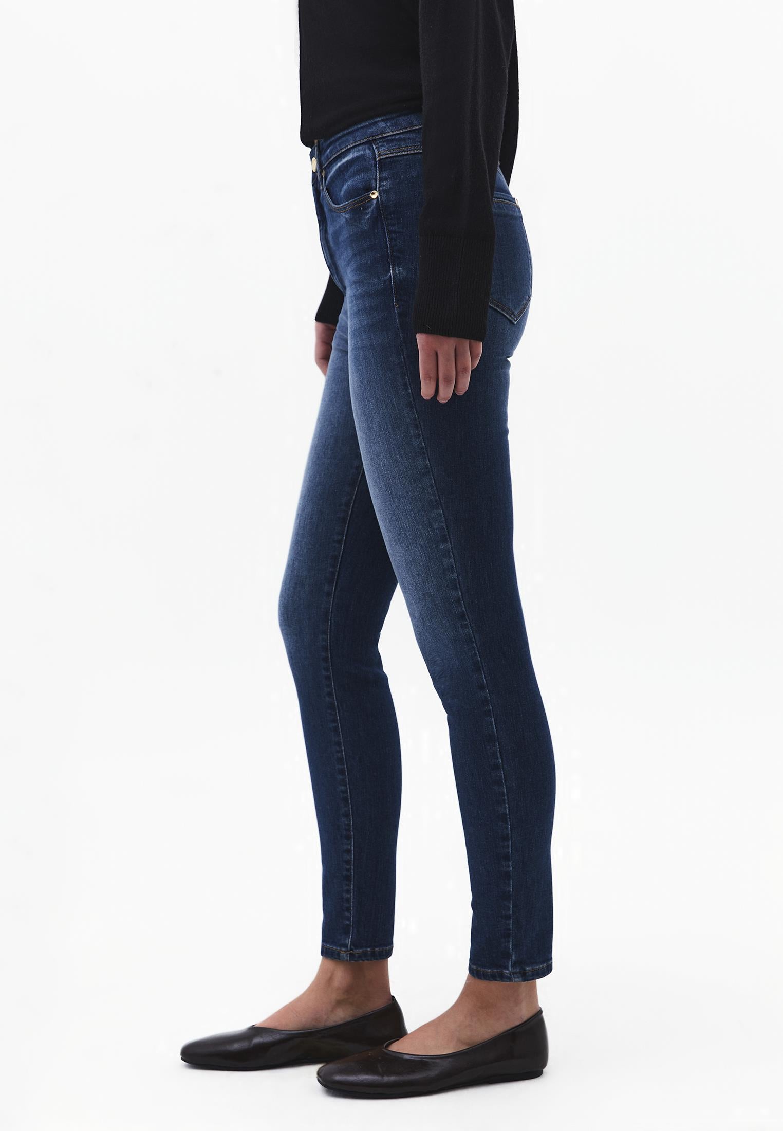 Skinny Ultra High Waist Jeans - MID BLUE DENIM