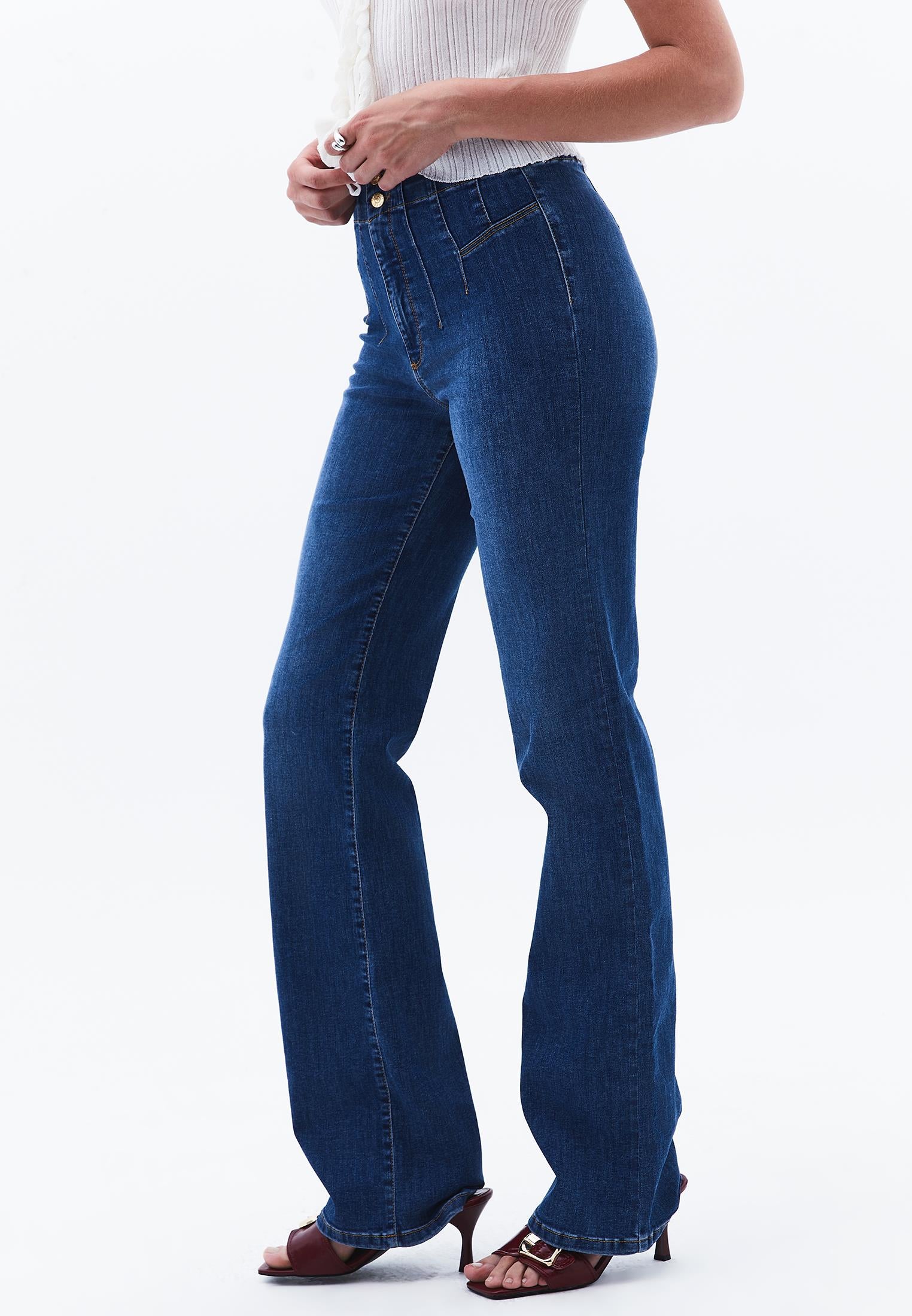 Pants - MID BLUE DENIM