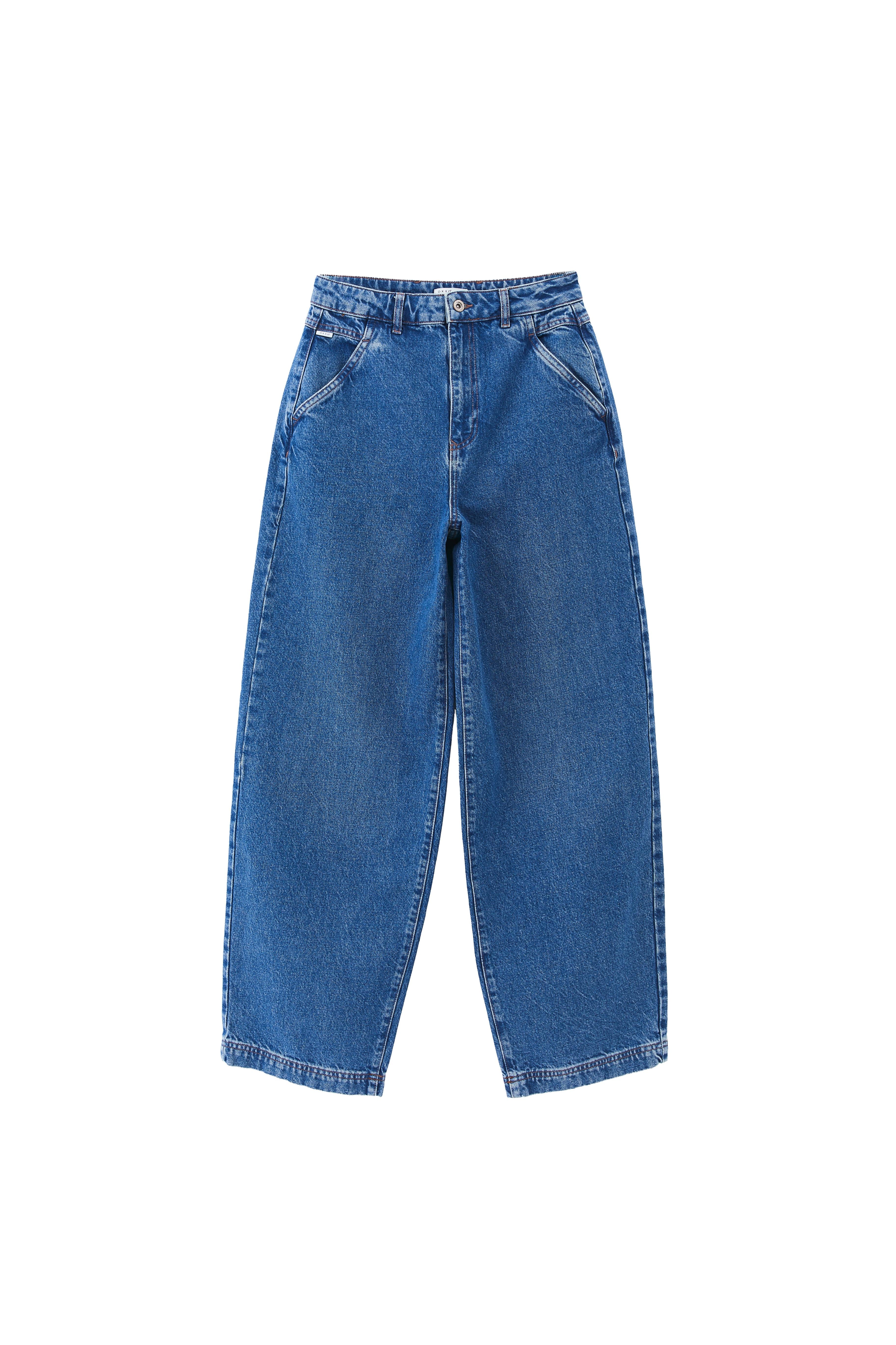 Skater Pants - MID BLUE DENIM