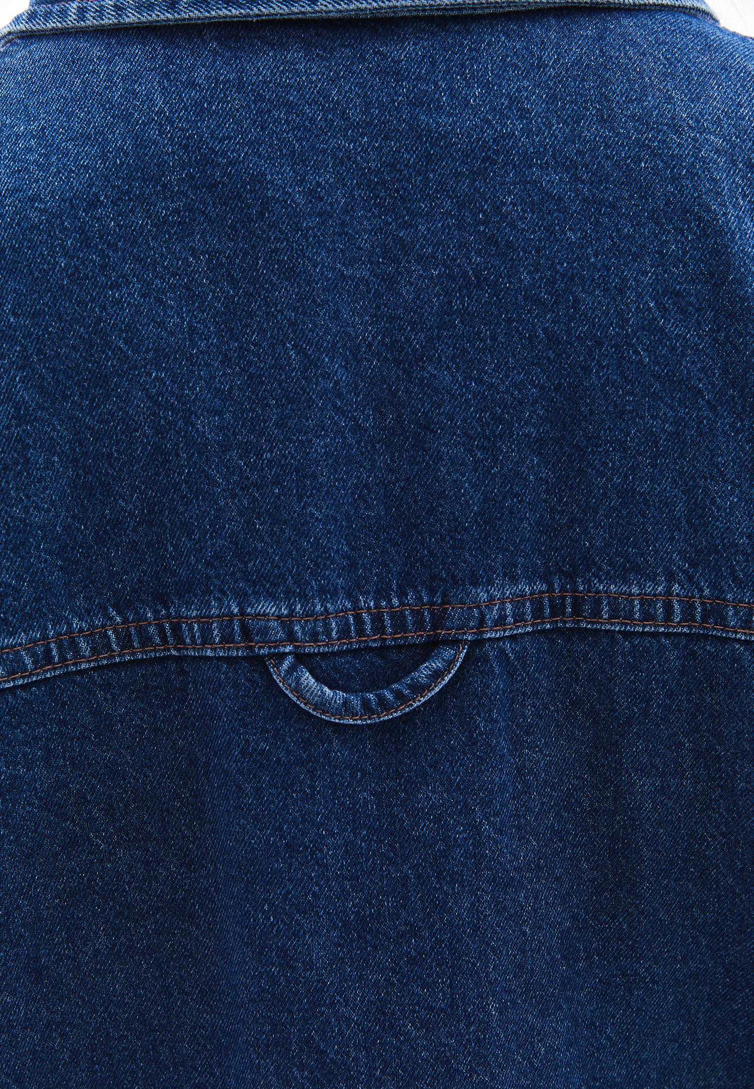 Oversize Denim Shirt With Pocket Detail - MID BLUE DENIM