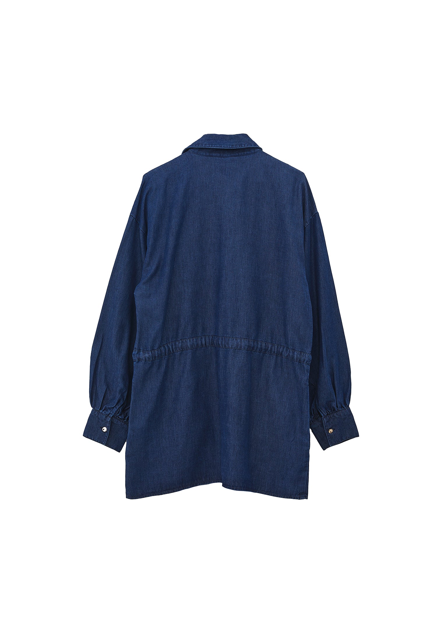 Long Tunic Shirt - MID BLUE DENIM