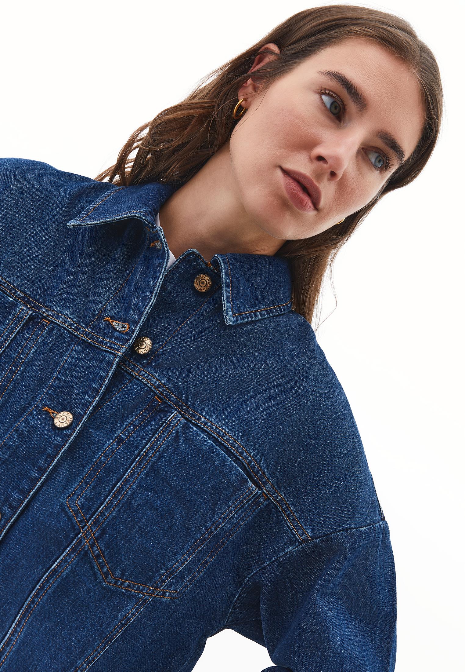 Oversize Denim Jacket - MID BLUE