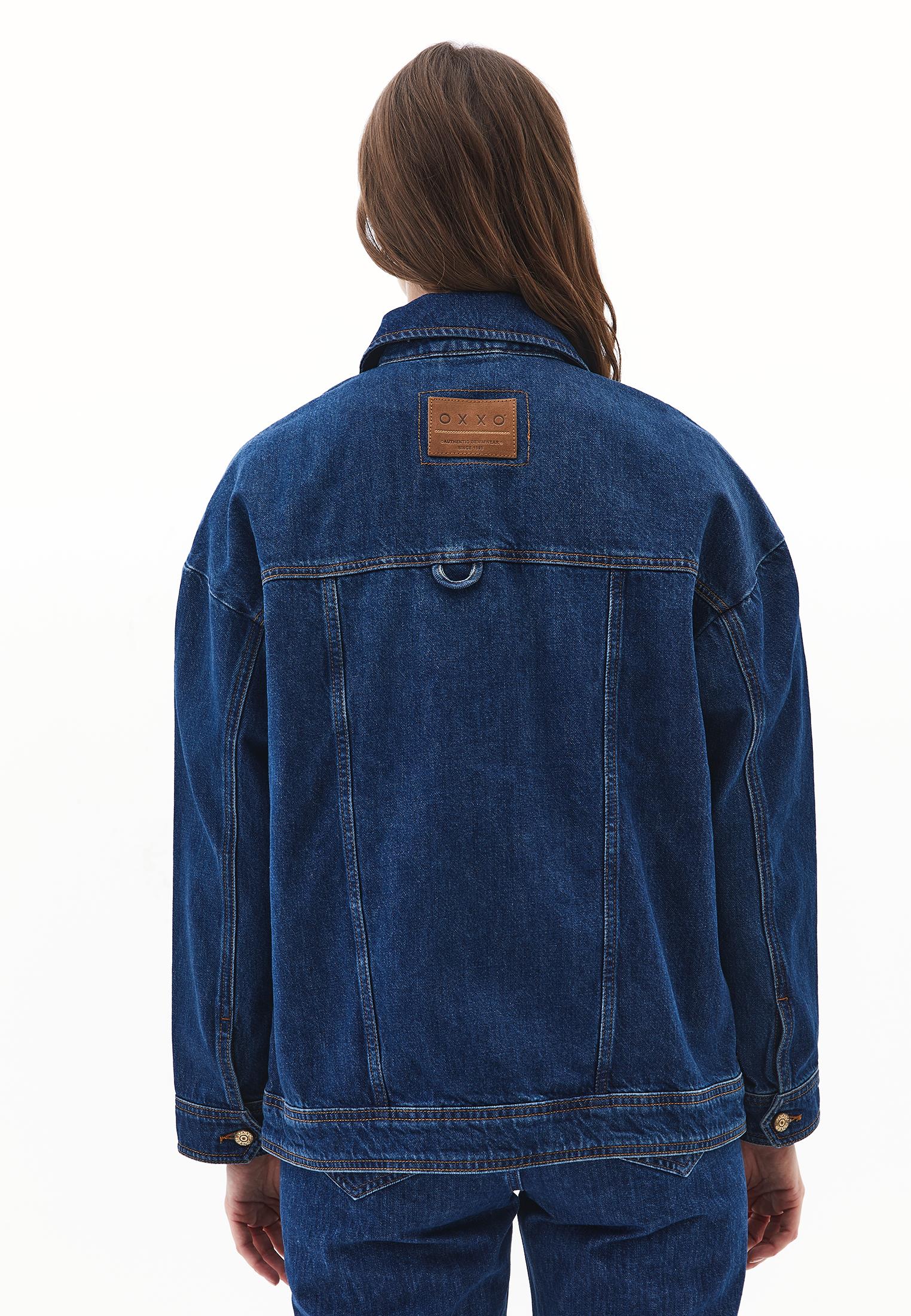 Oversize Denim Jacket - MID BLUE