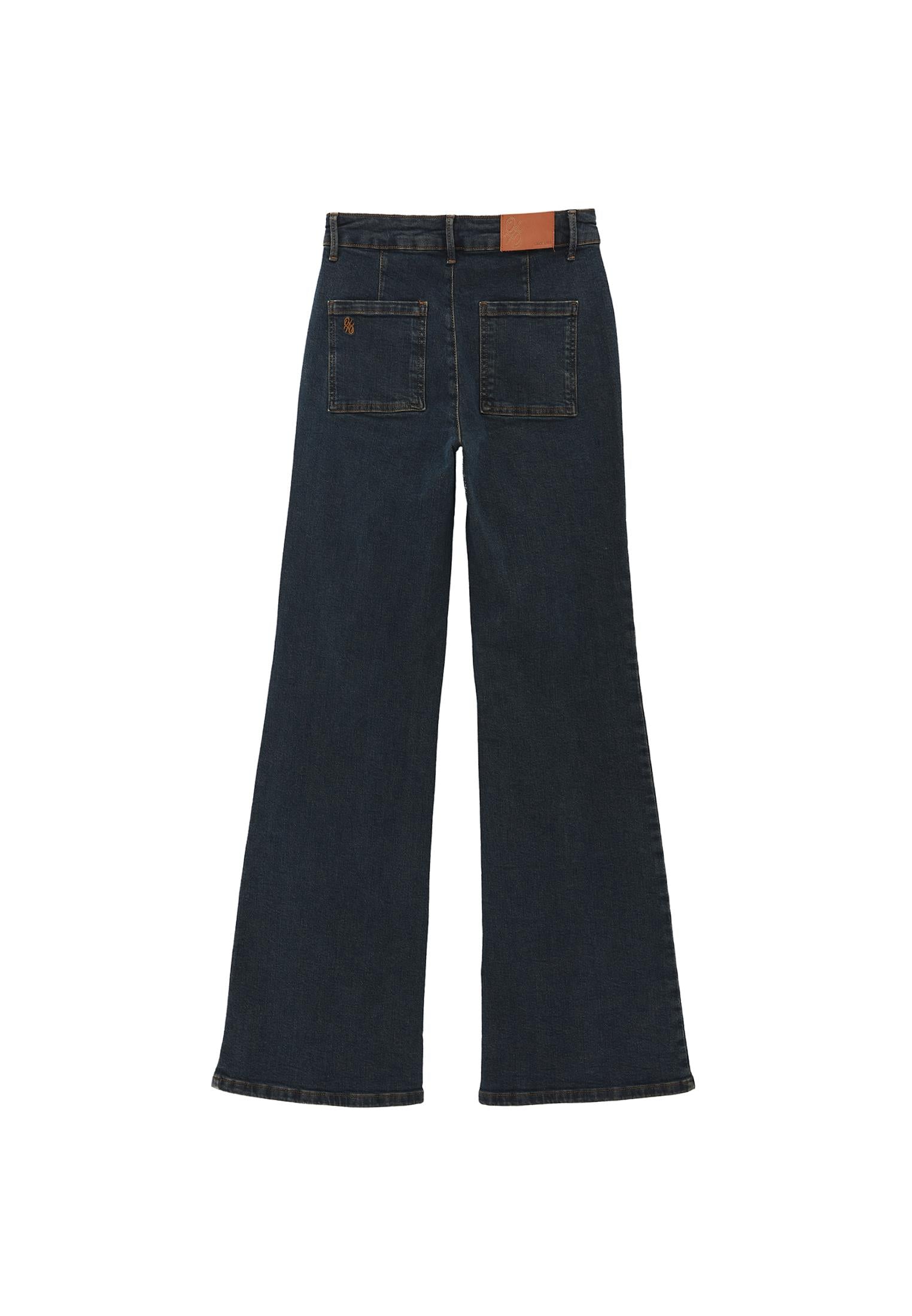 Spanish Leg Trousers - MID BROWN DENIM