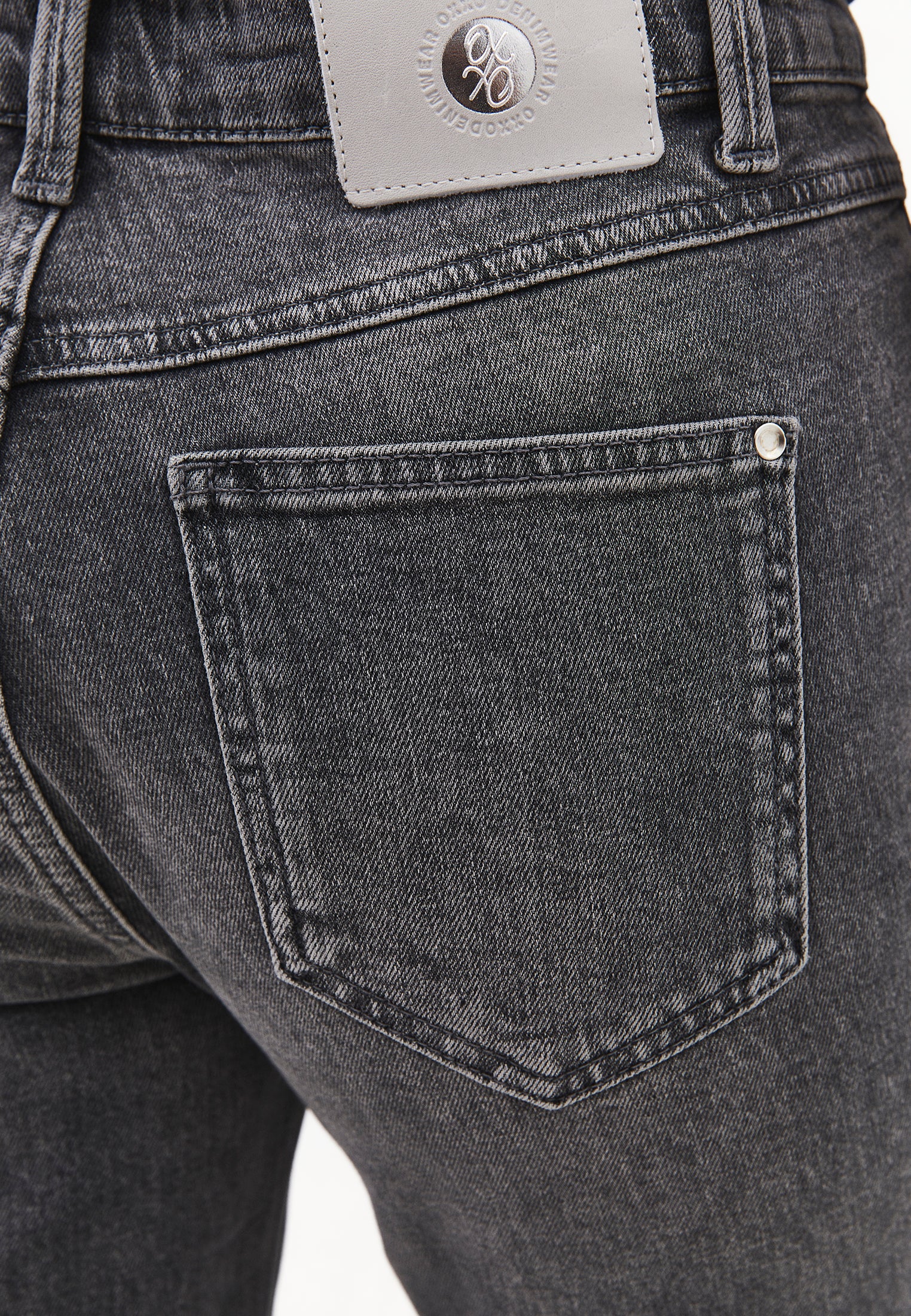 Straight Denim Pants - MID GREY DENIM