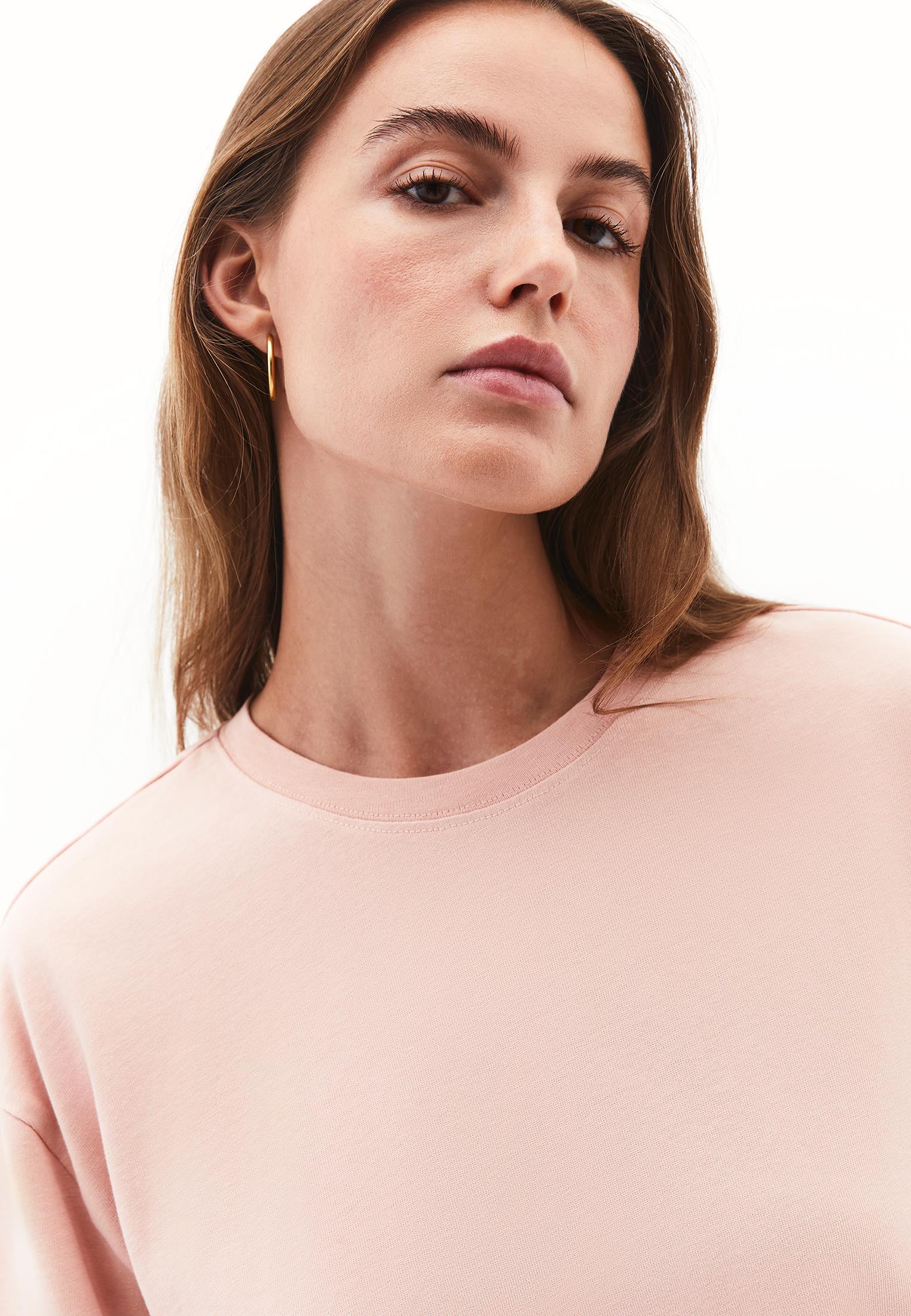 Boyfriend Crew Neck T-Shirt - MISTY ROSE